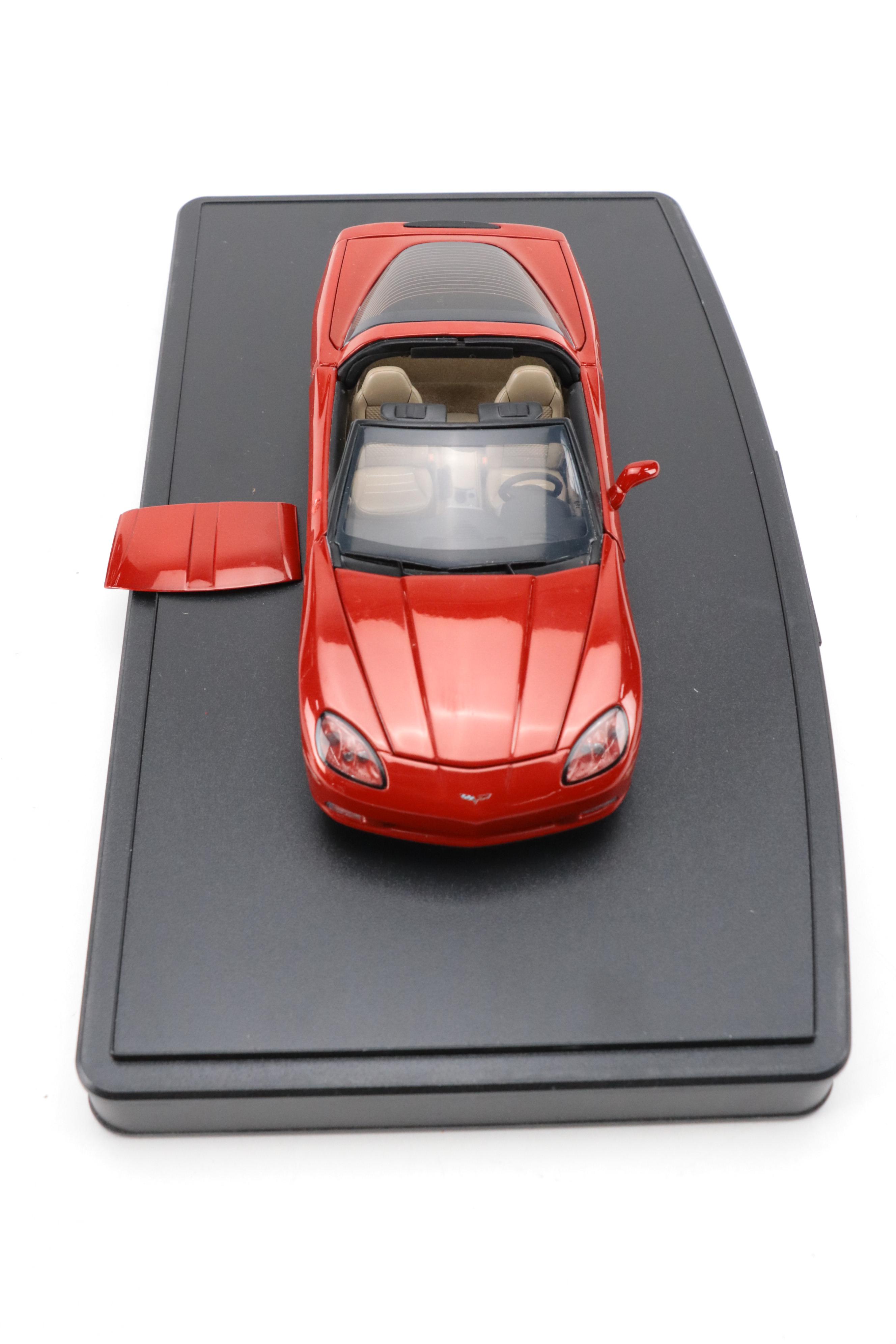 Franklin Mint Diecast 2005 Corvette Model with T.J Maxx Desk Organizer and More