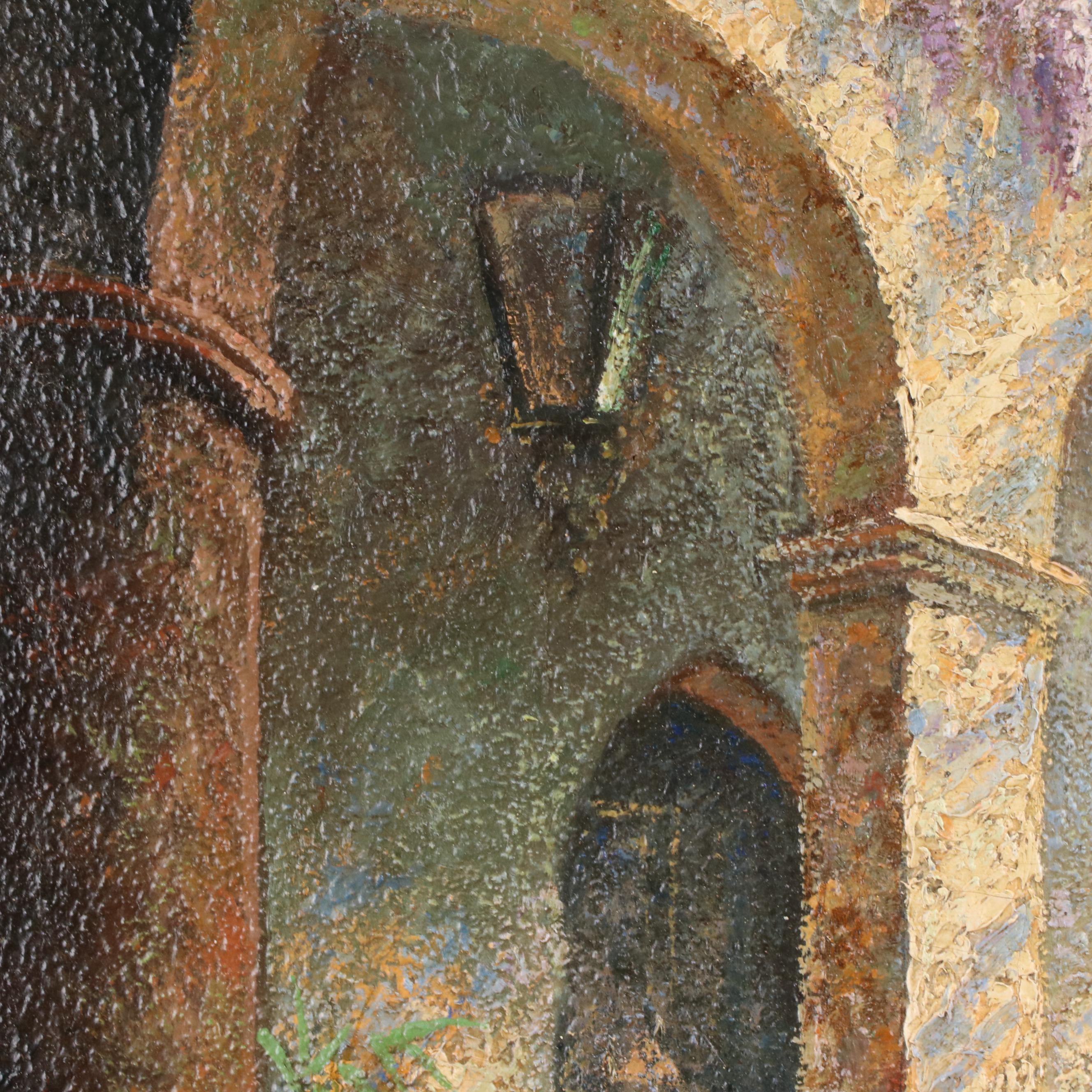 Landscape Oil Painting of Garden Scene