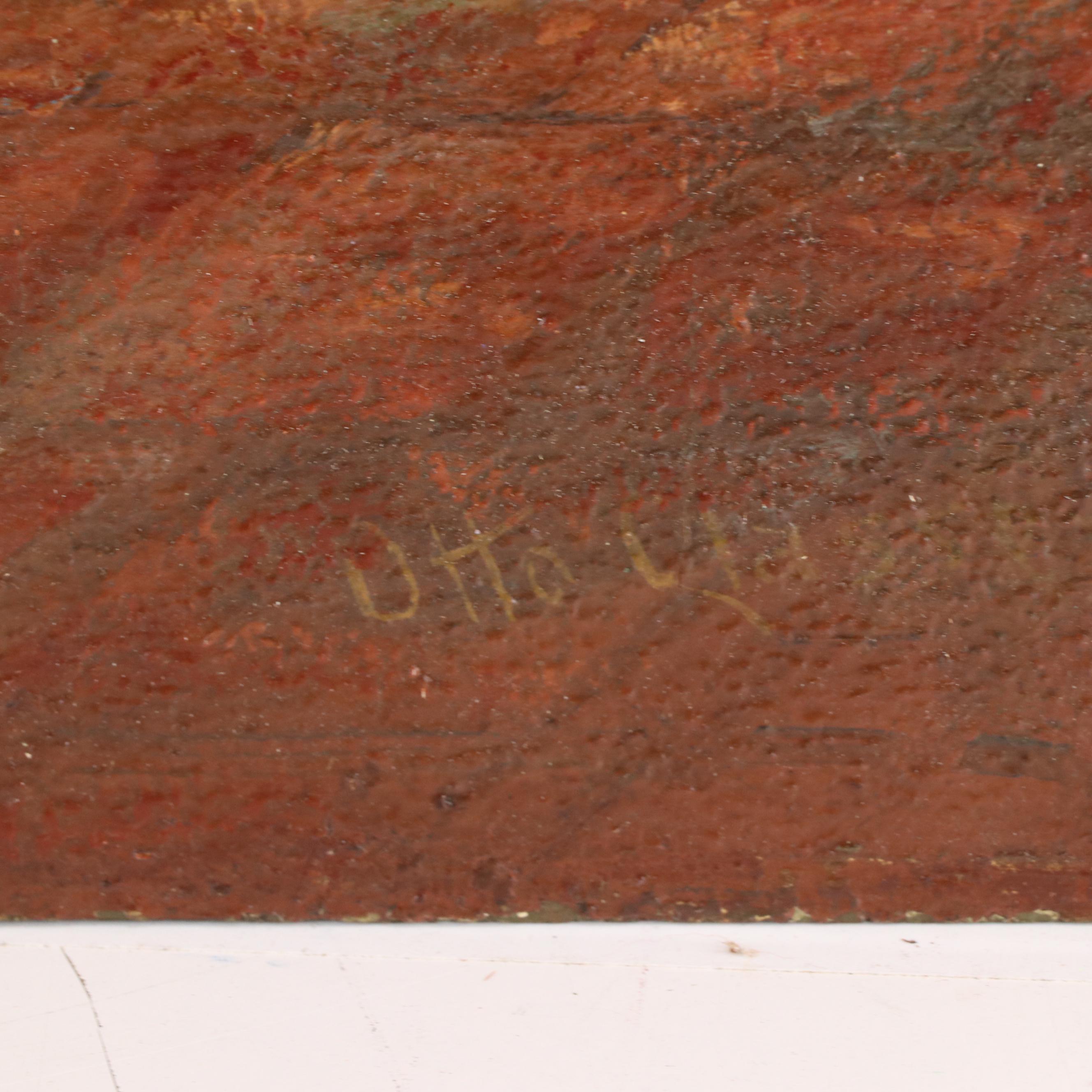 Landscape Oil Painting of Garden Scene