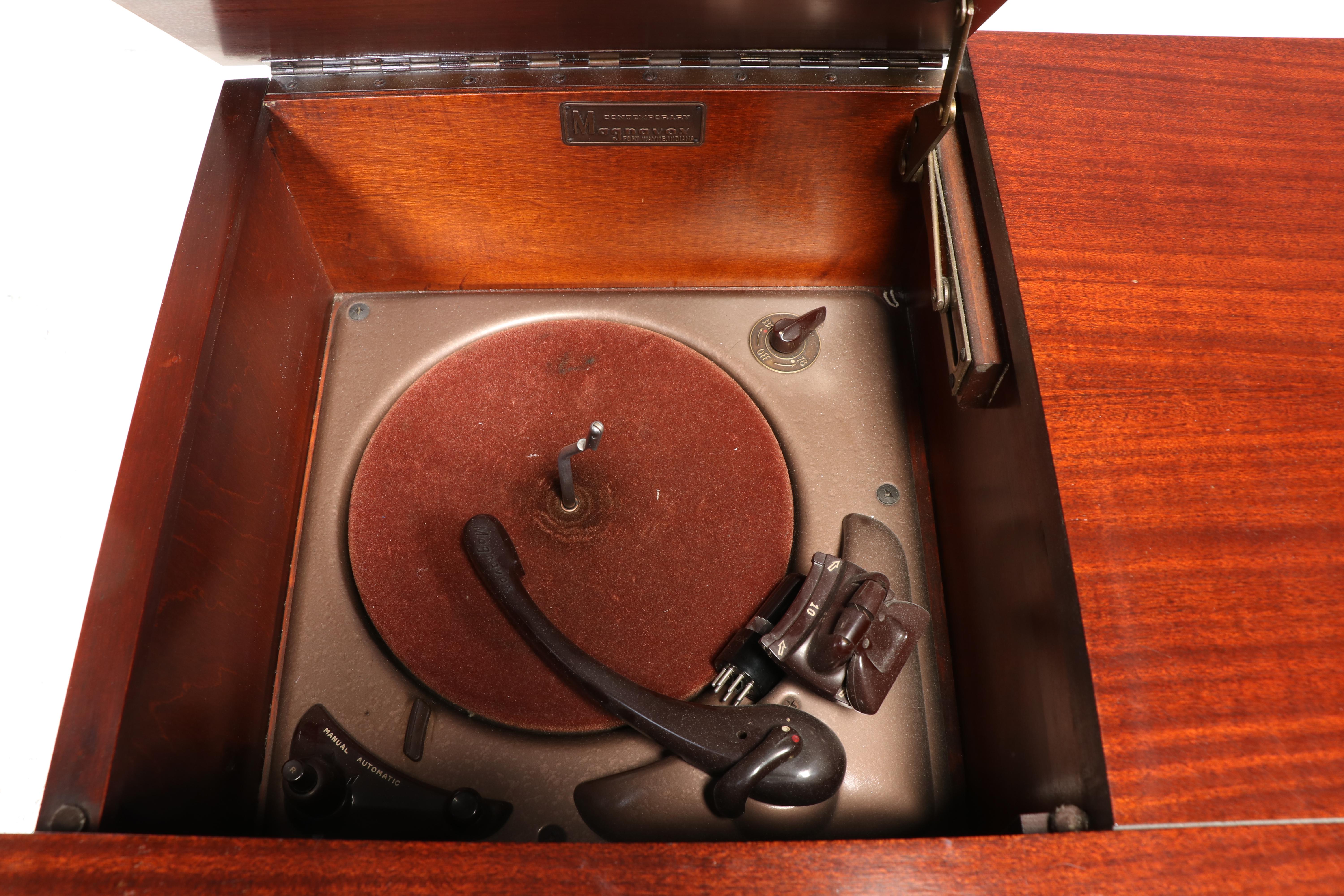 Magnavox Contemporary Mahogany Stereo Cabinet