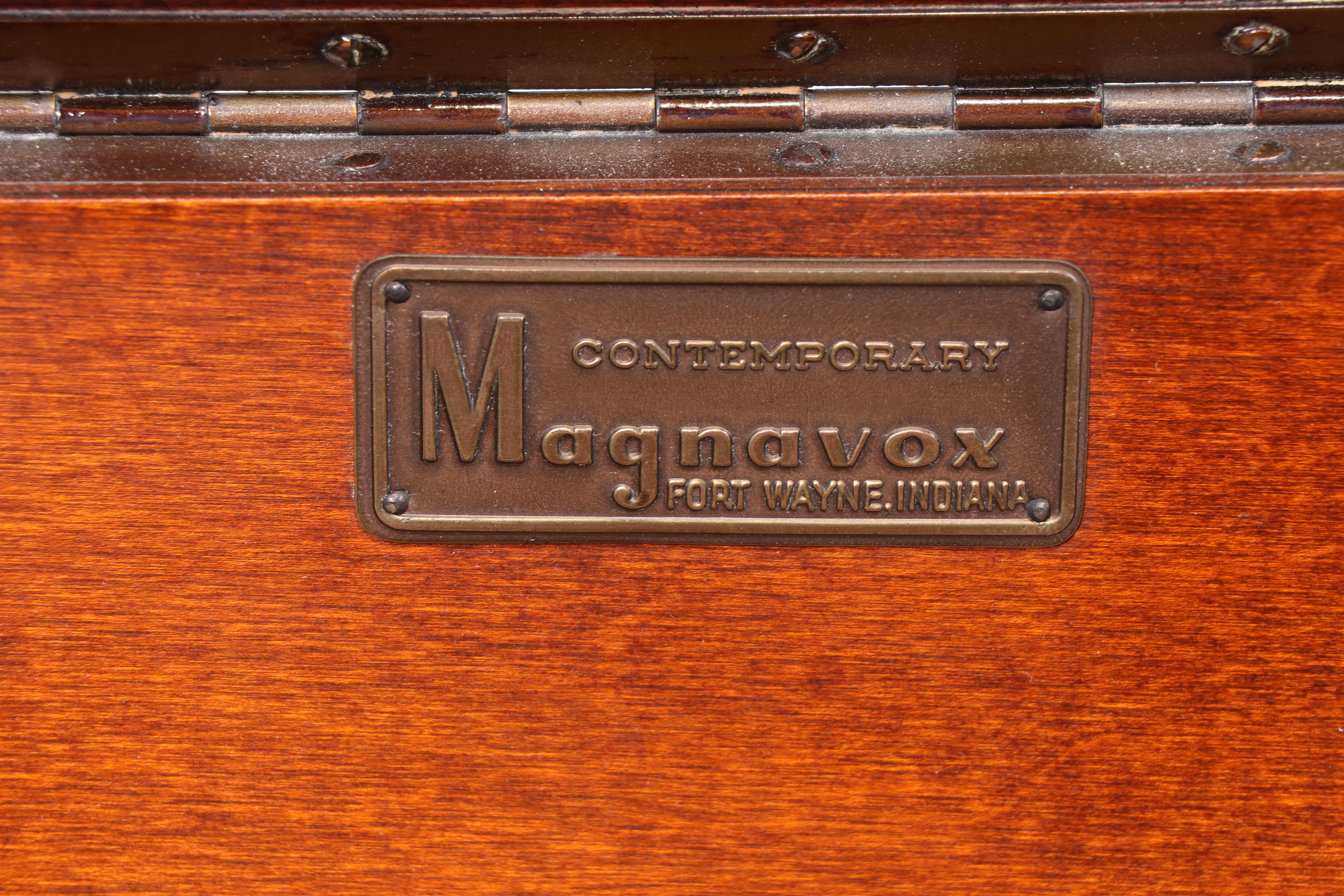 Magnavox Contemporary Mahogany Stereo Cabinet