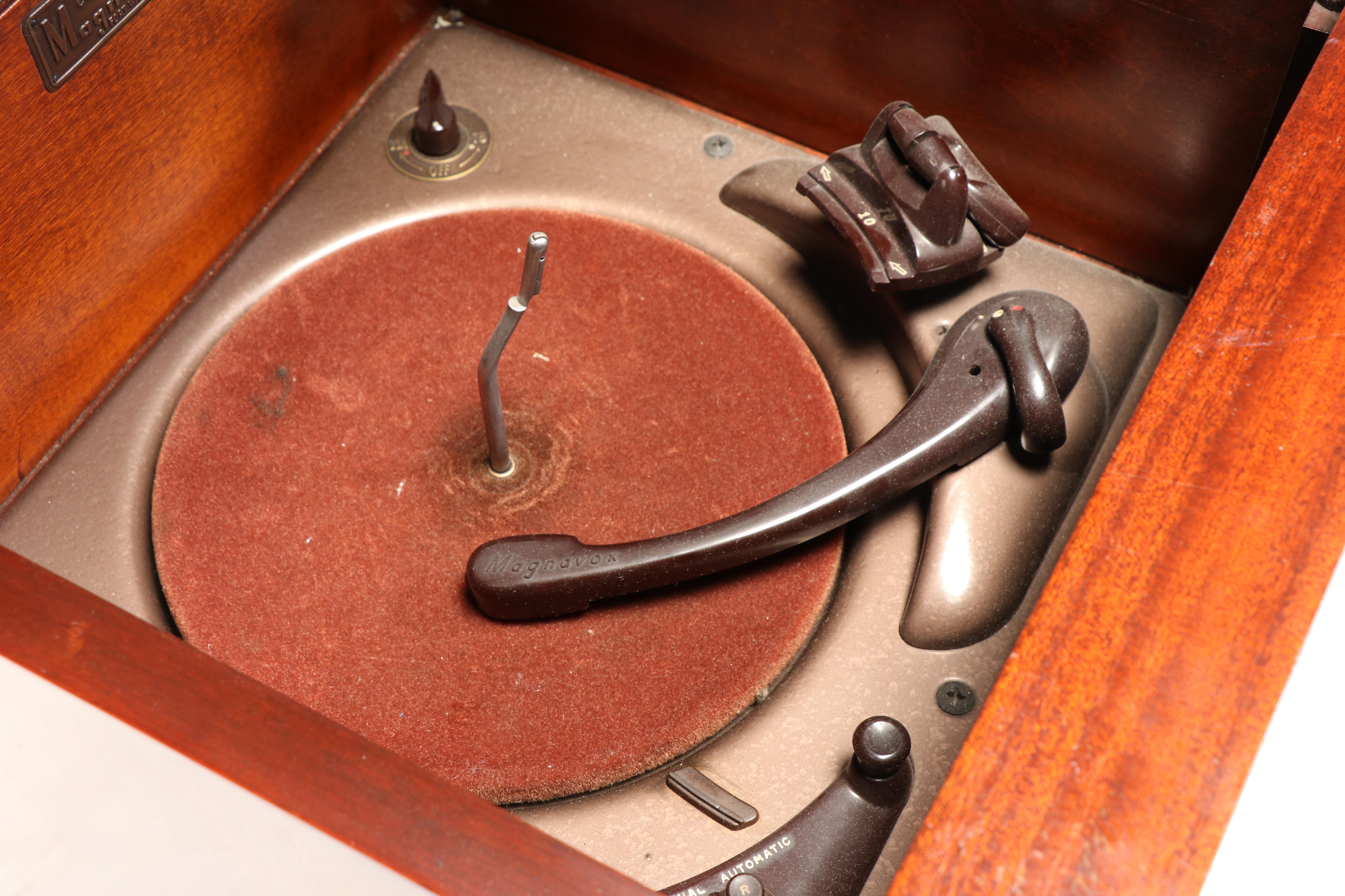 Magnavox Contemporary Mahogany Stereo Cabinet