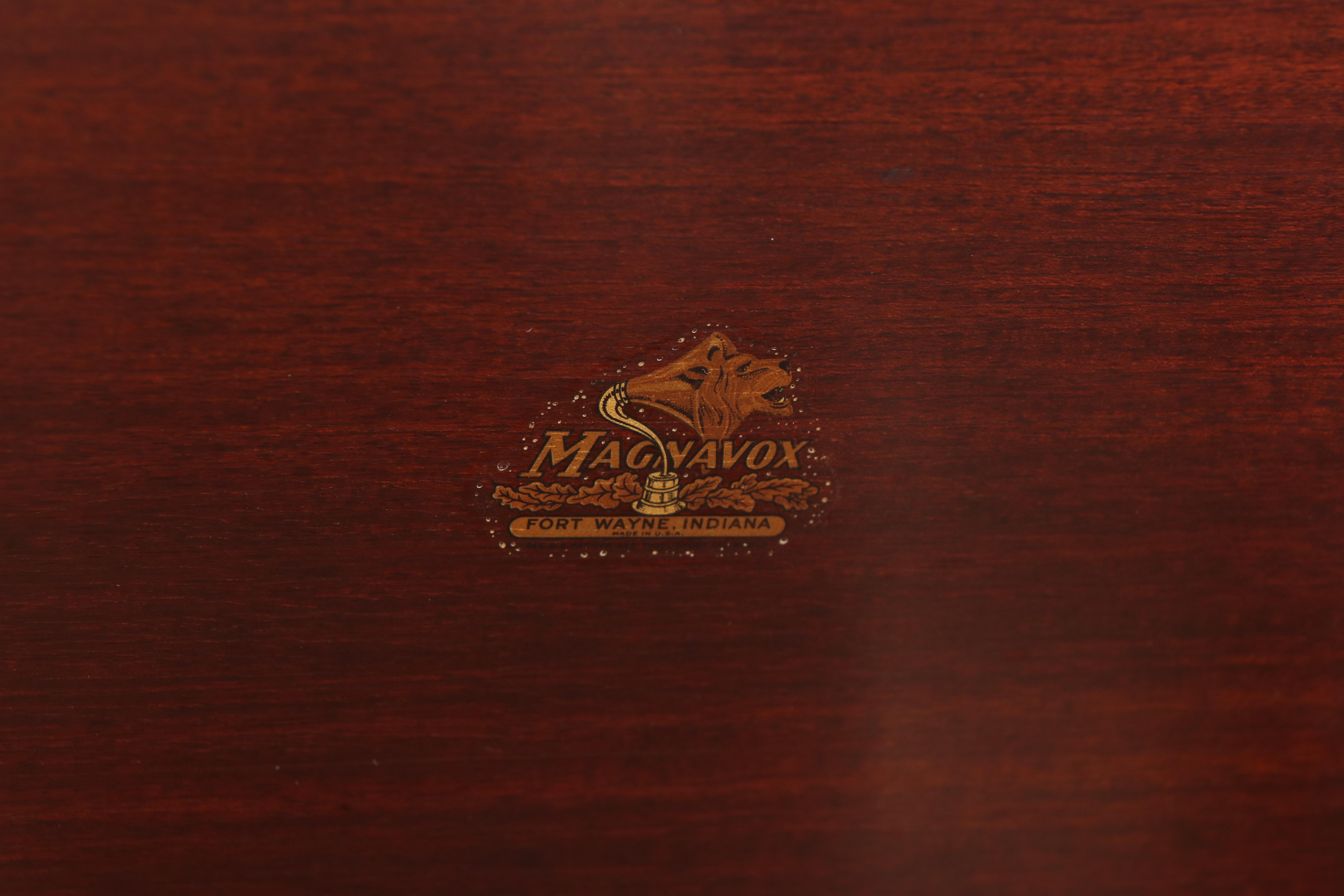 Magnavox Contemporary Mahogany Stereo Cabinet