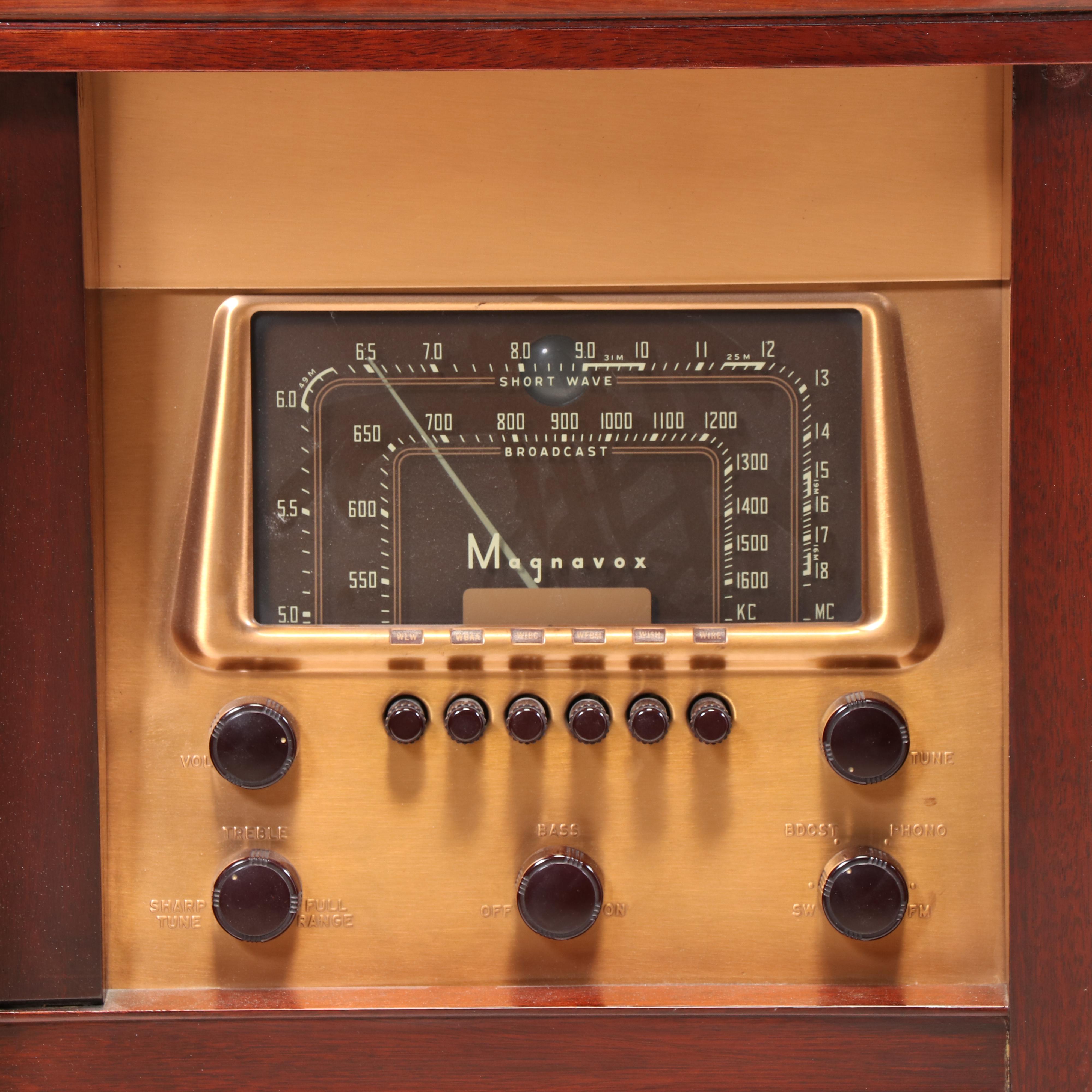 Magnavox Contemporary Mahogany Stereo Cabinet