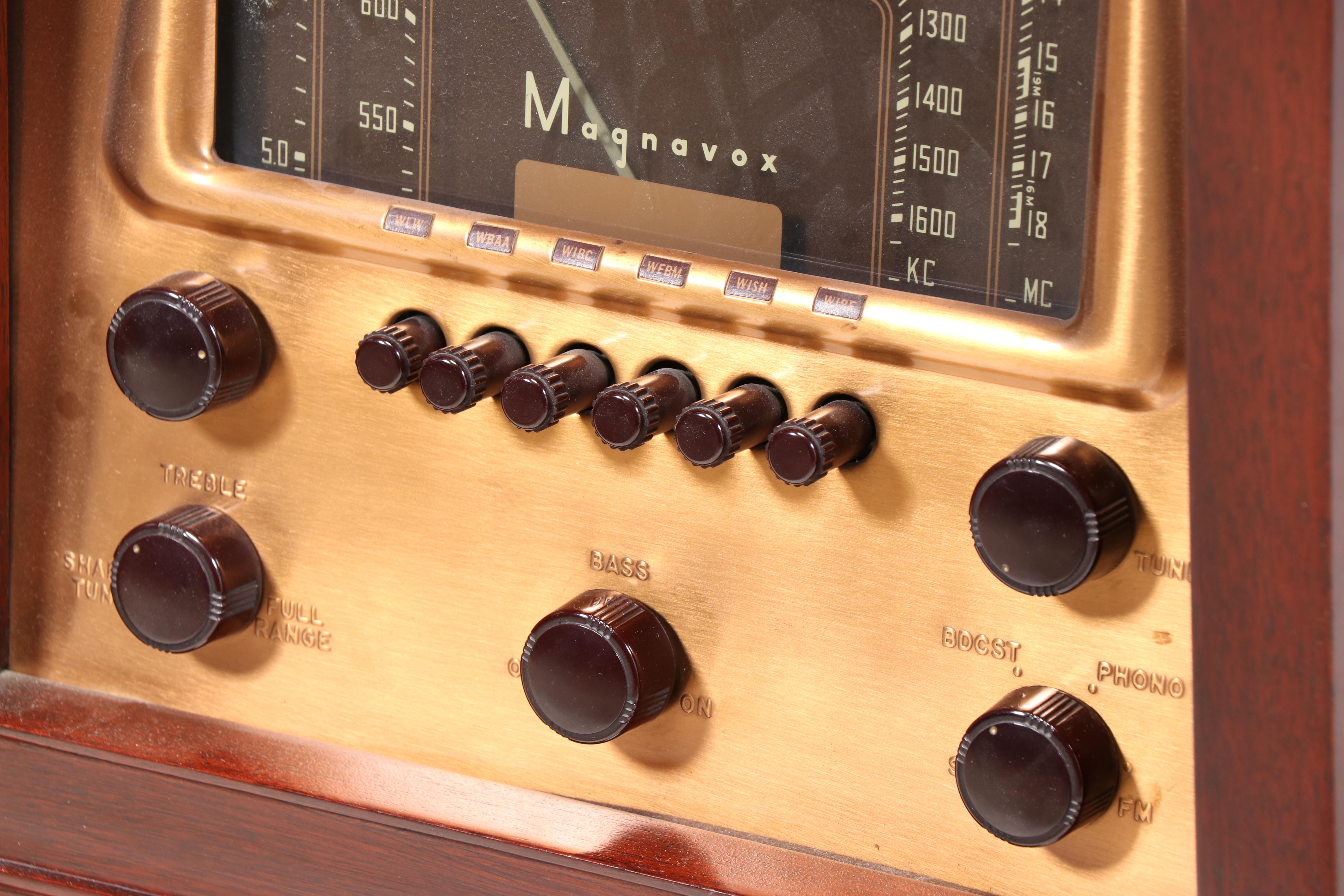 Magnavox Contemporary Mahogany Stereo Cabinet