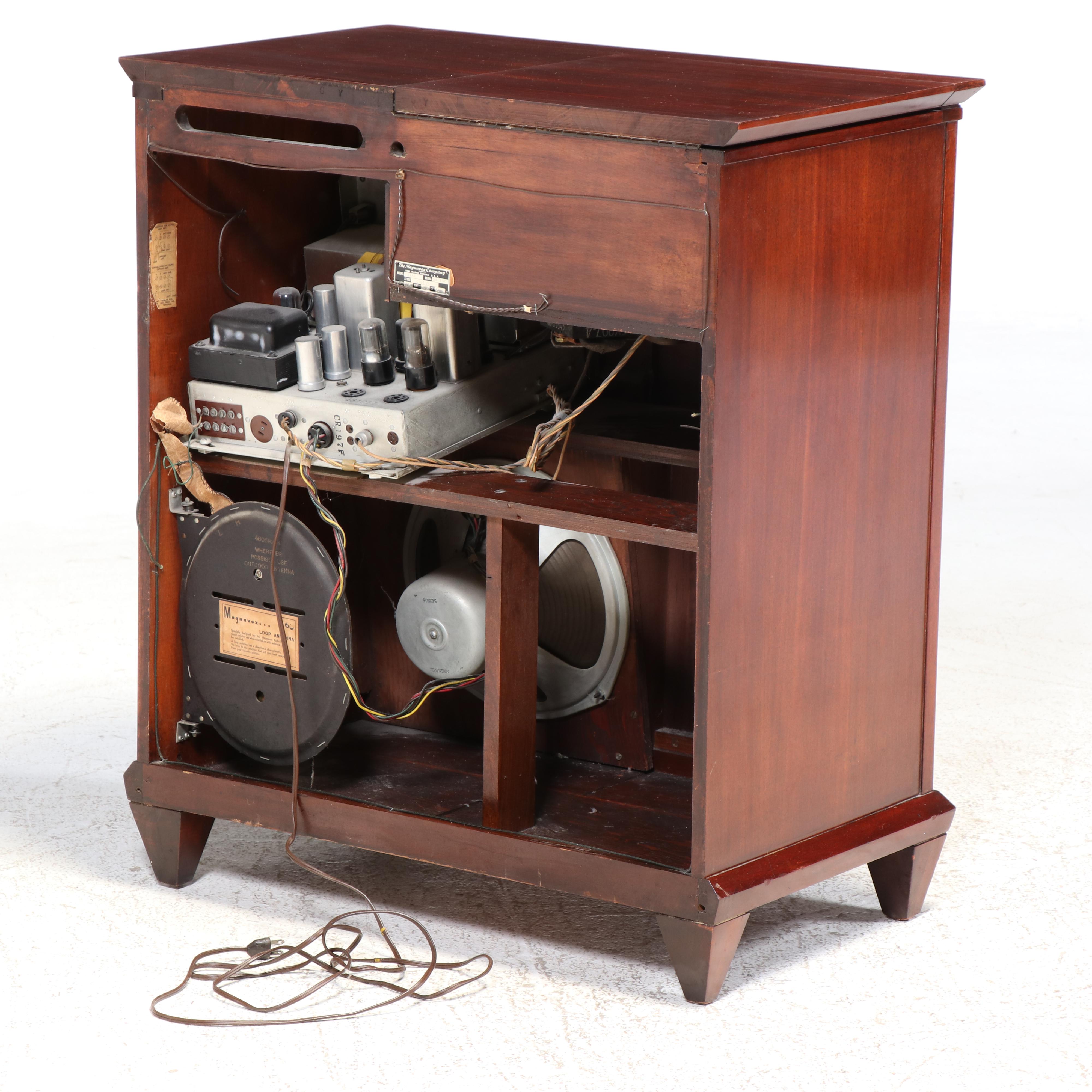 Magnavox Contemporary Mahogany Stereo Cabinet
