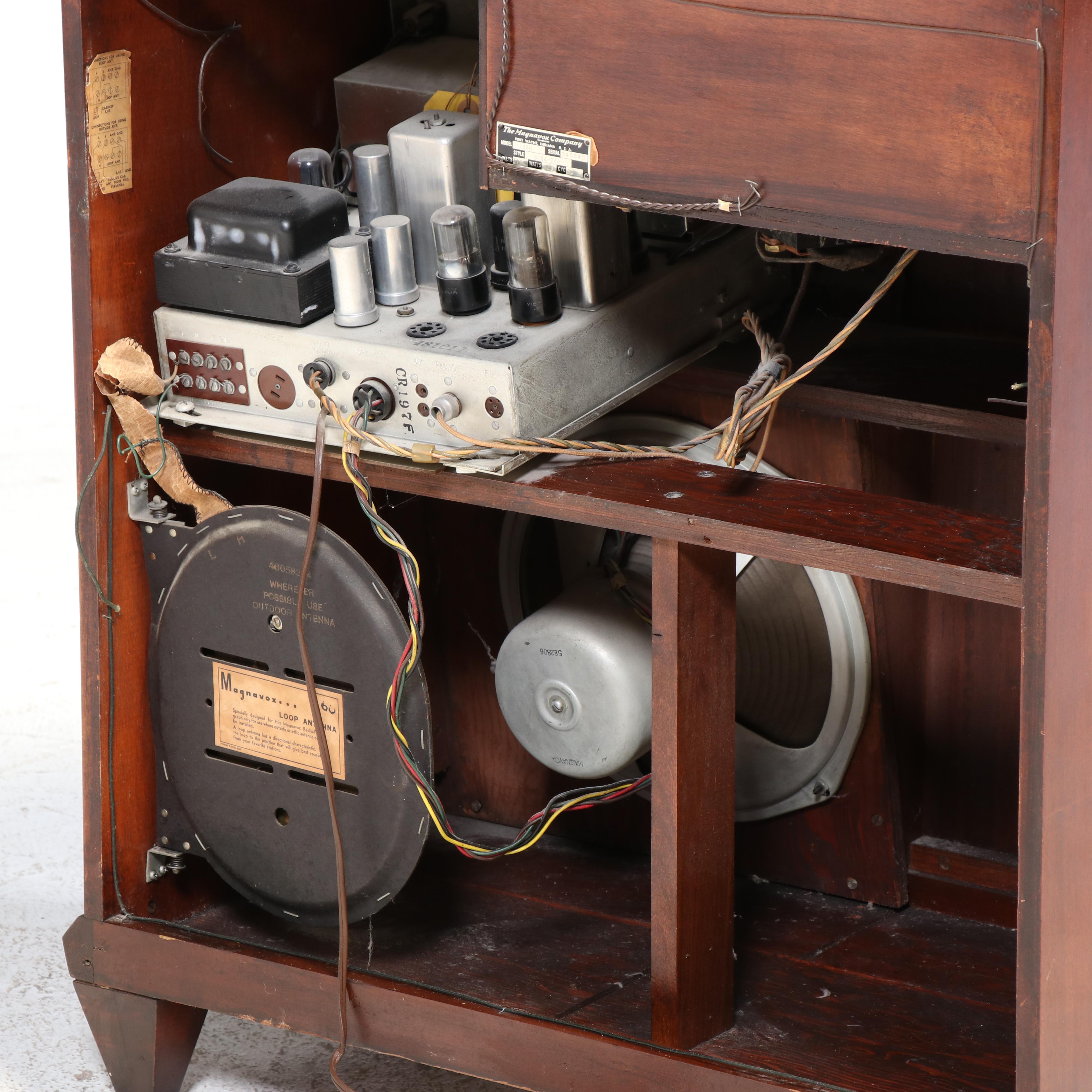 Magnavox Contemporary Mahogany Stereo Cabinet