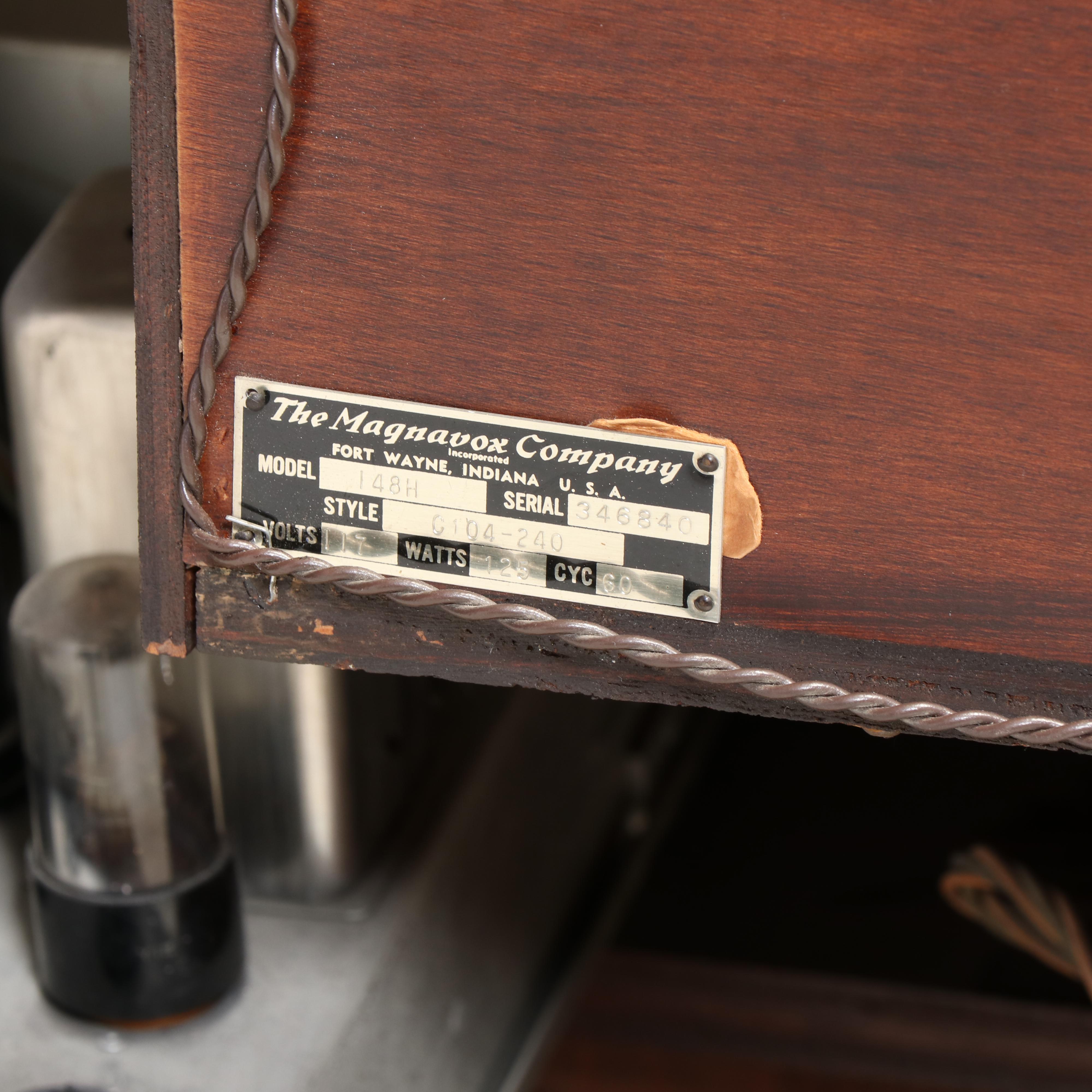 Magnavox Contemporary Mahogany Stereo Cabinet