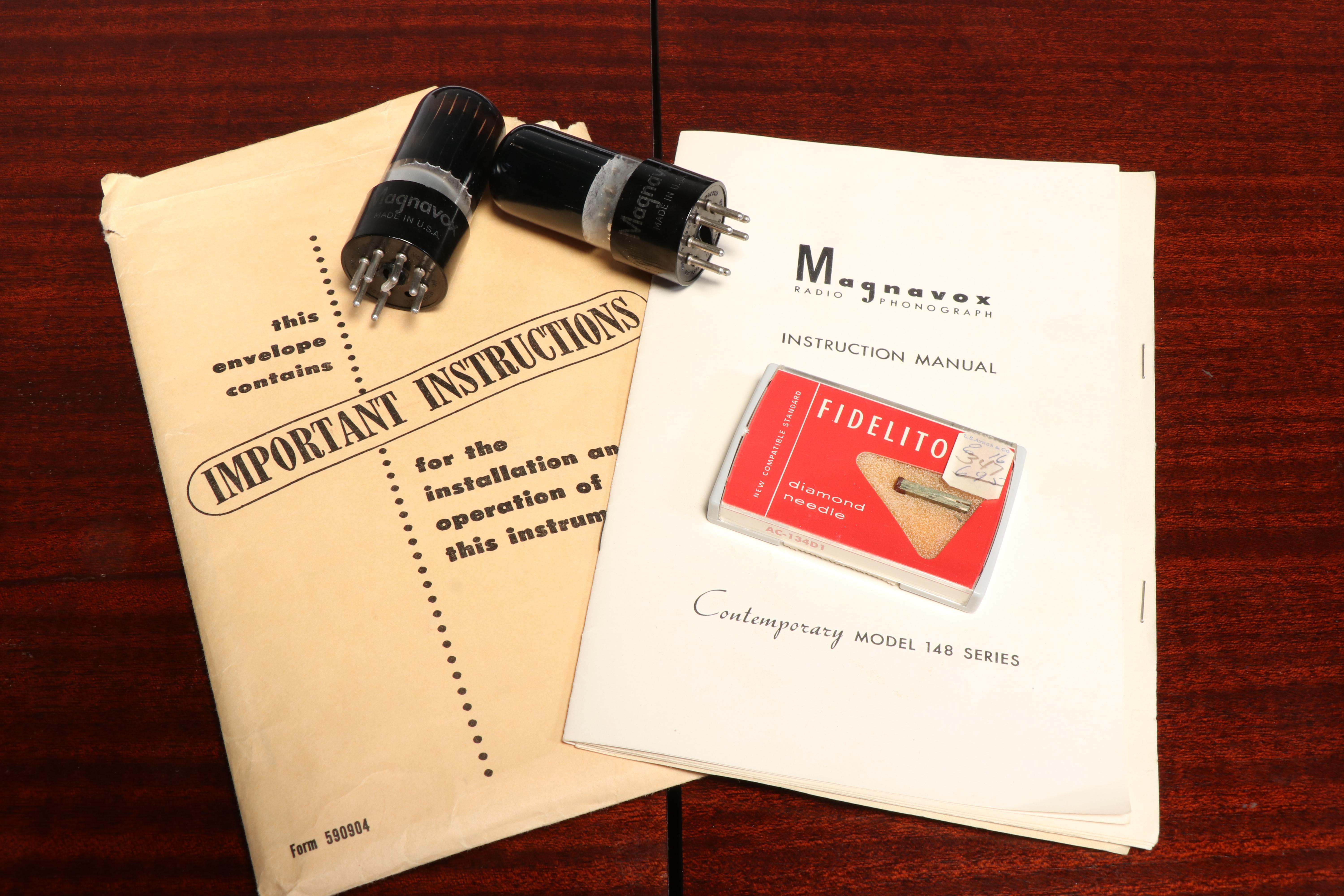 Magnavox Contemporary Mahogany Stereo Cabinet