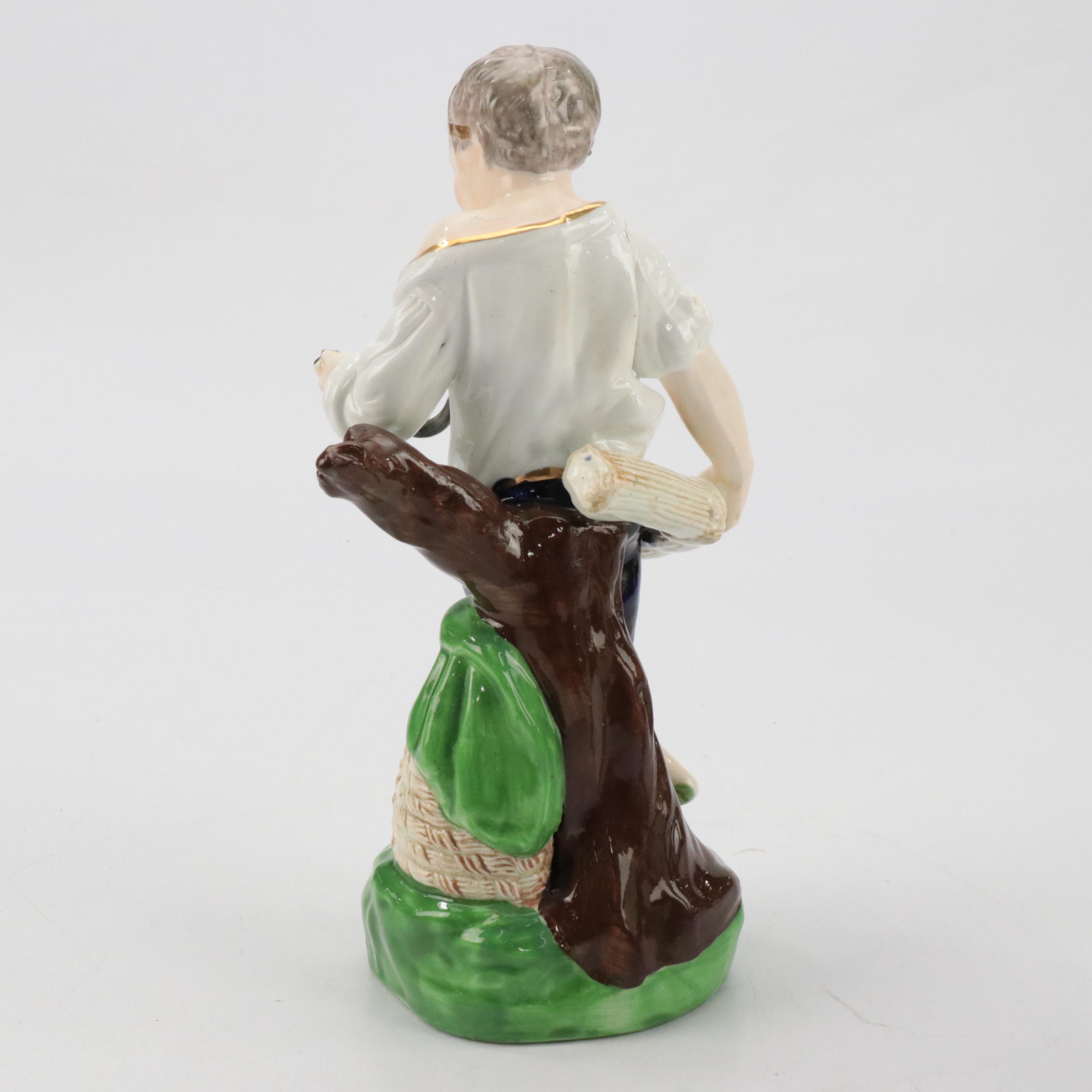 English Dudson Style Staffordshire Allegorical Fall and Spring Figurines