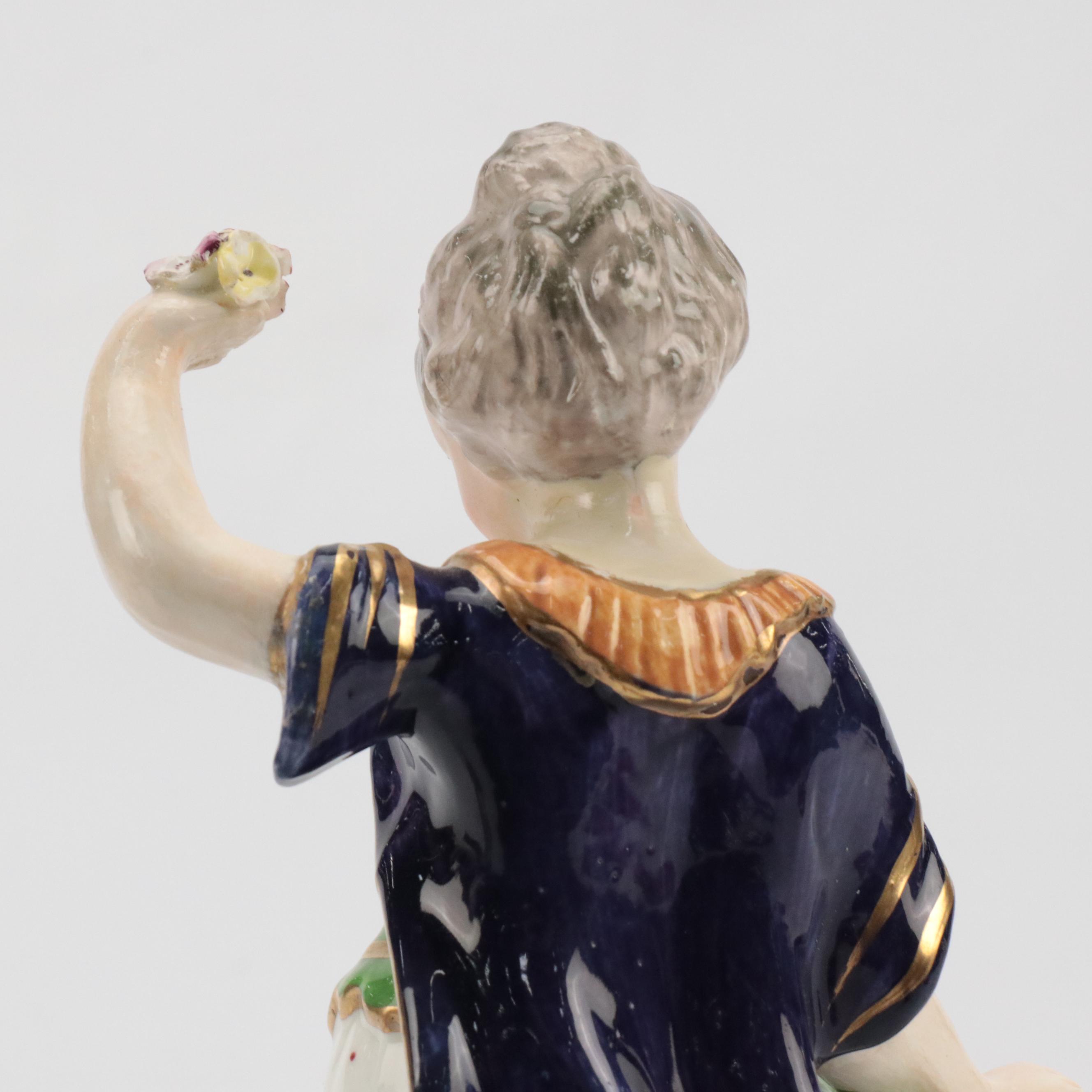 English Dudson Style Staffordshire Allegorical Fall and Spring Figurines