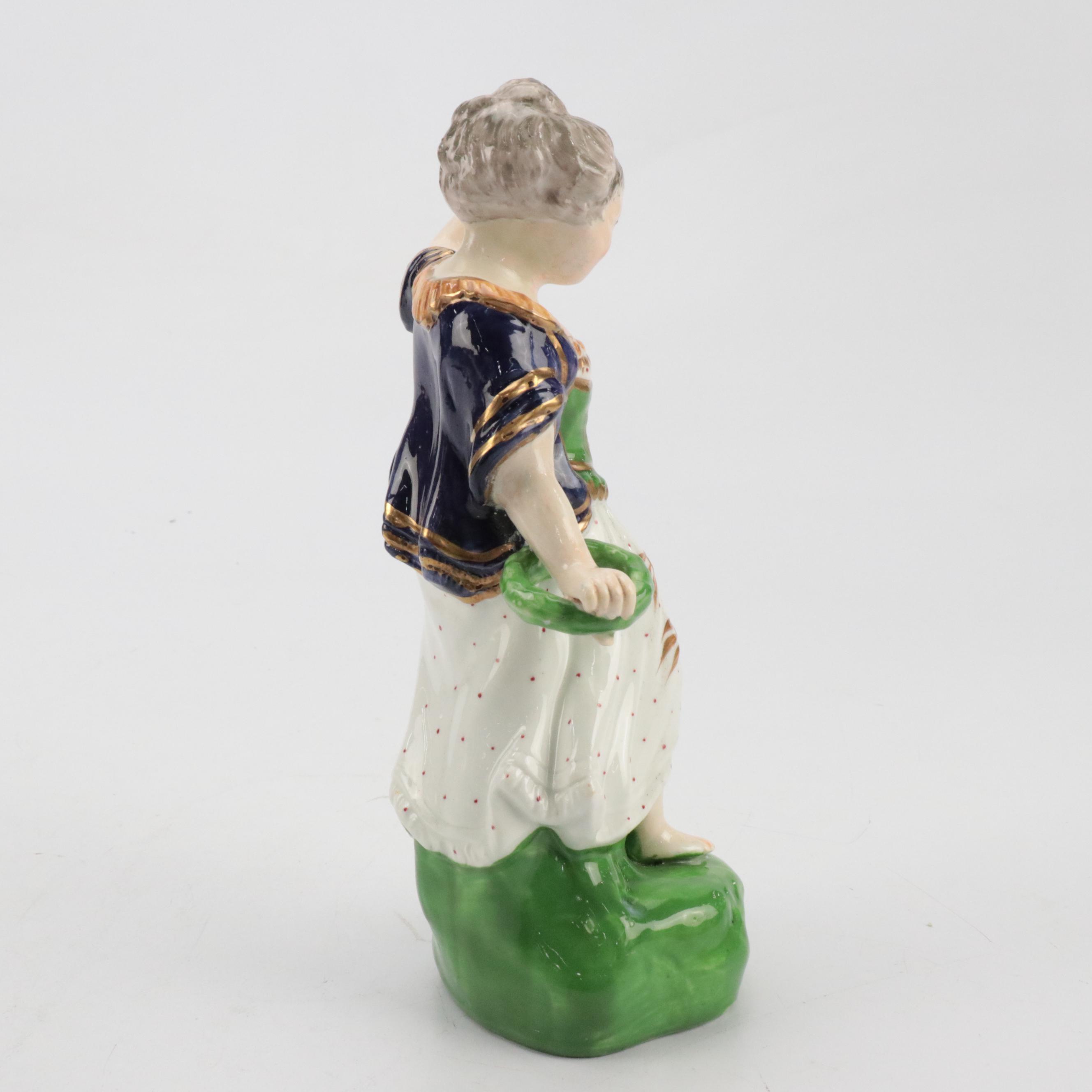 English Dudson Style Staffordshire Allegorical Fall and Spring Figurines