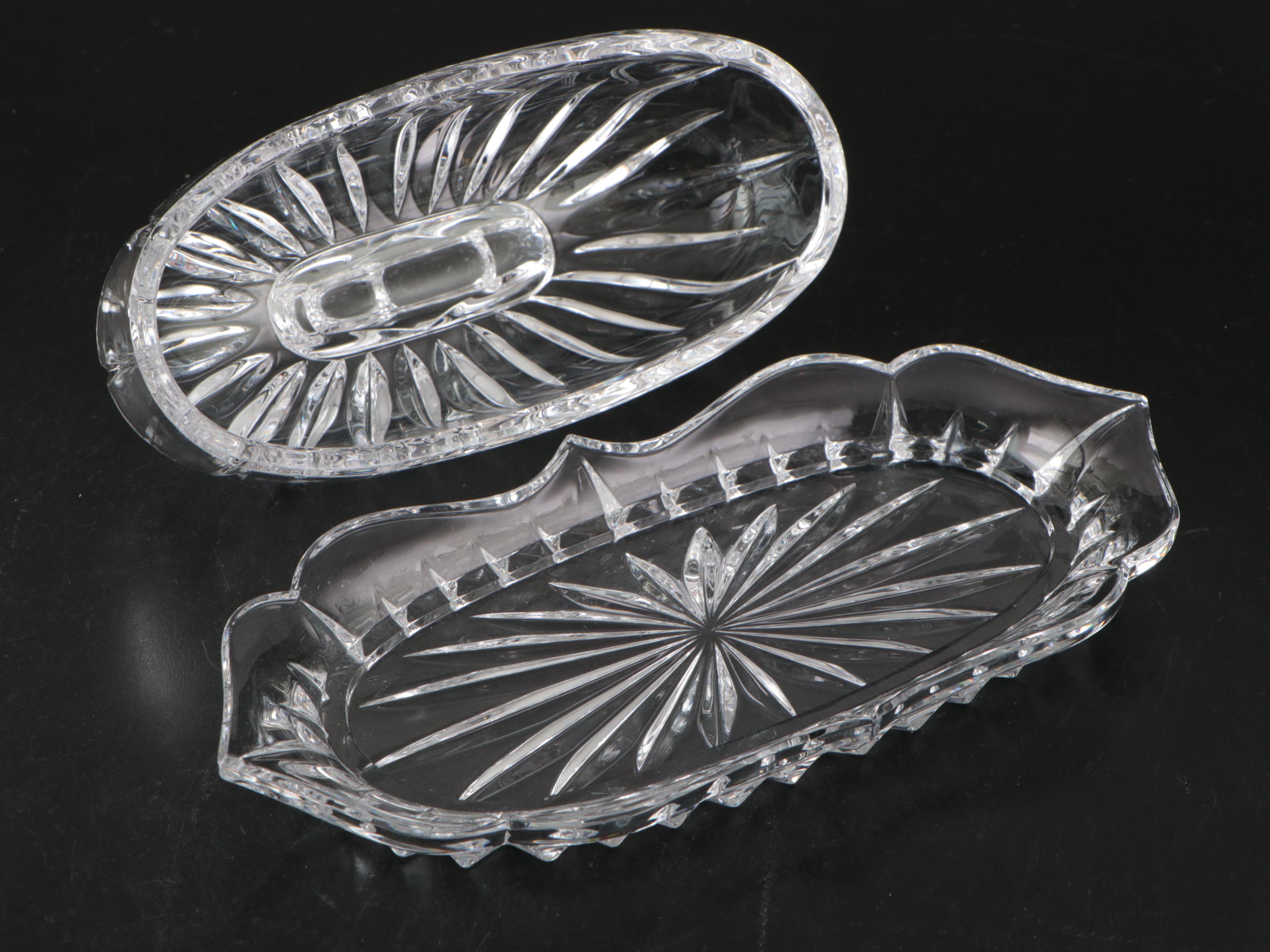 Gorham "Lotus" Butter Dish with Waterford "Lismore" Biscuit Barrel and More