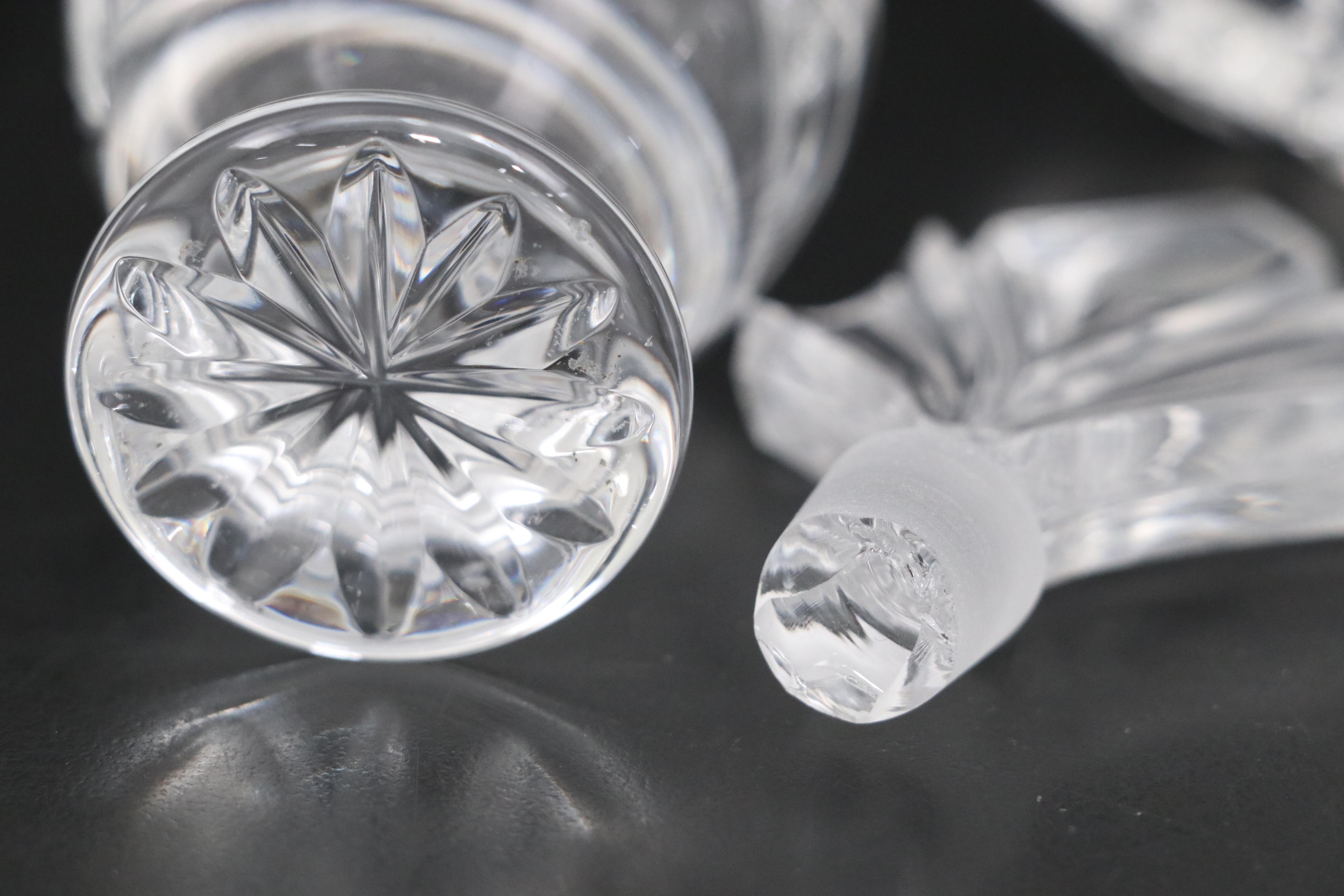 Waterford Crystal Ashtrays, Gorham Crystal Apple Box with Perfume Bottle & Bowl