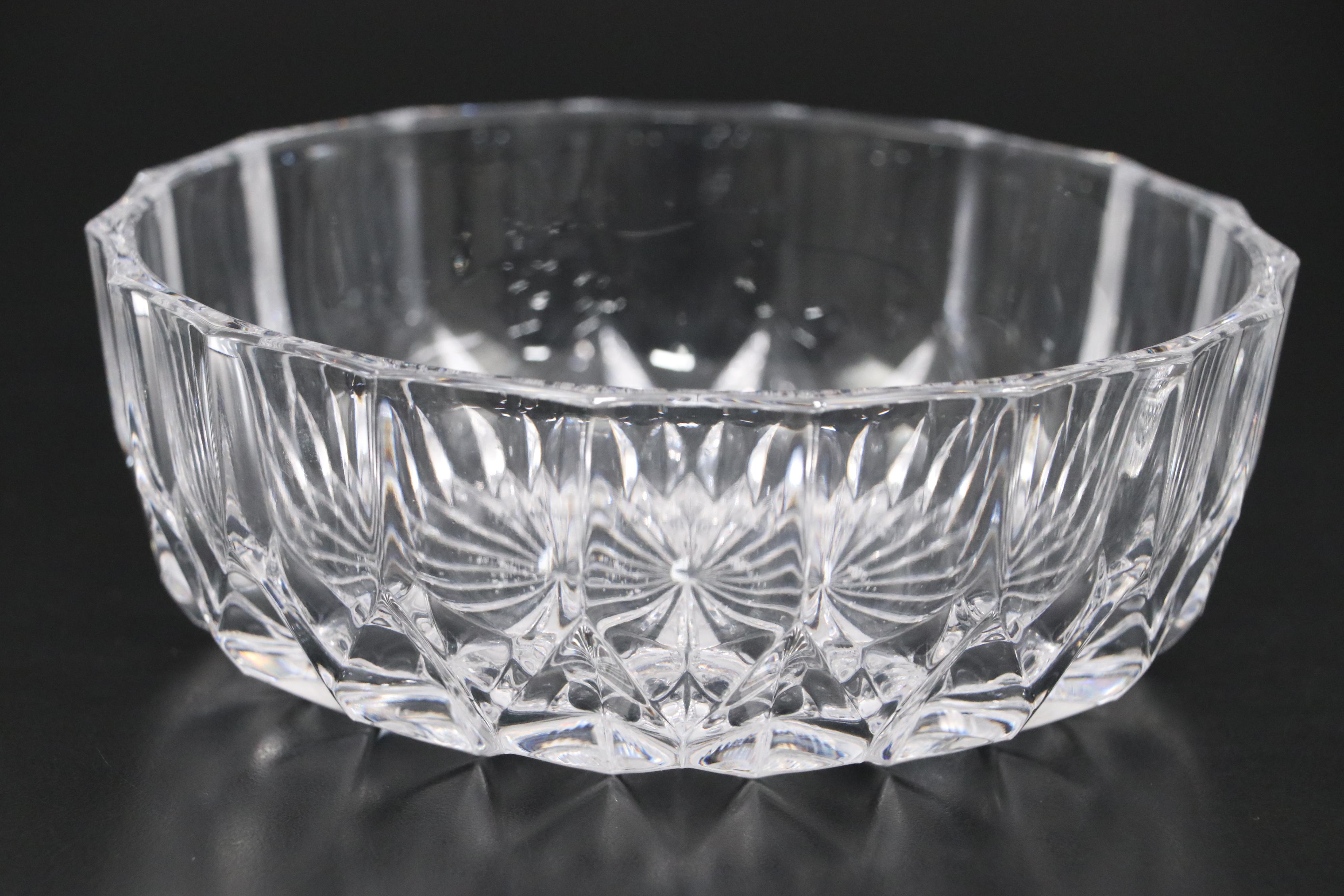 Waterford Crystal Ashtrays, Gorham Crystal Apple Box with Perfume Bottle & Bowl