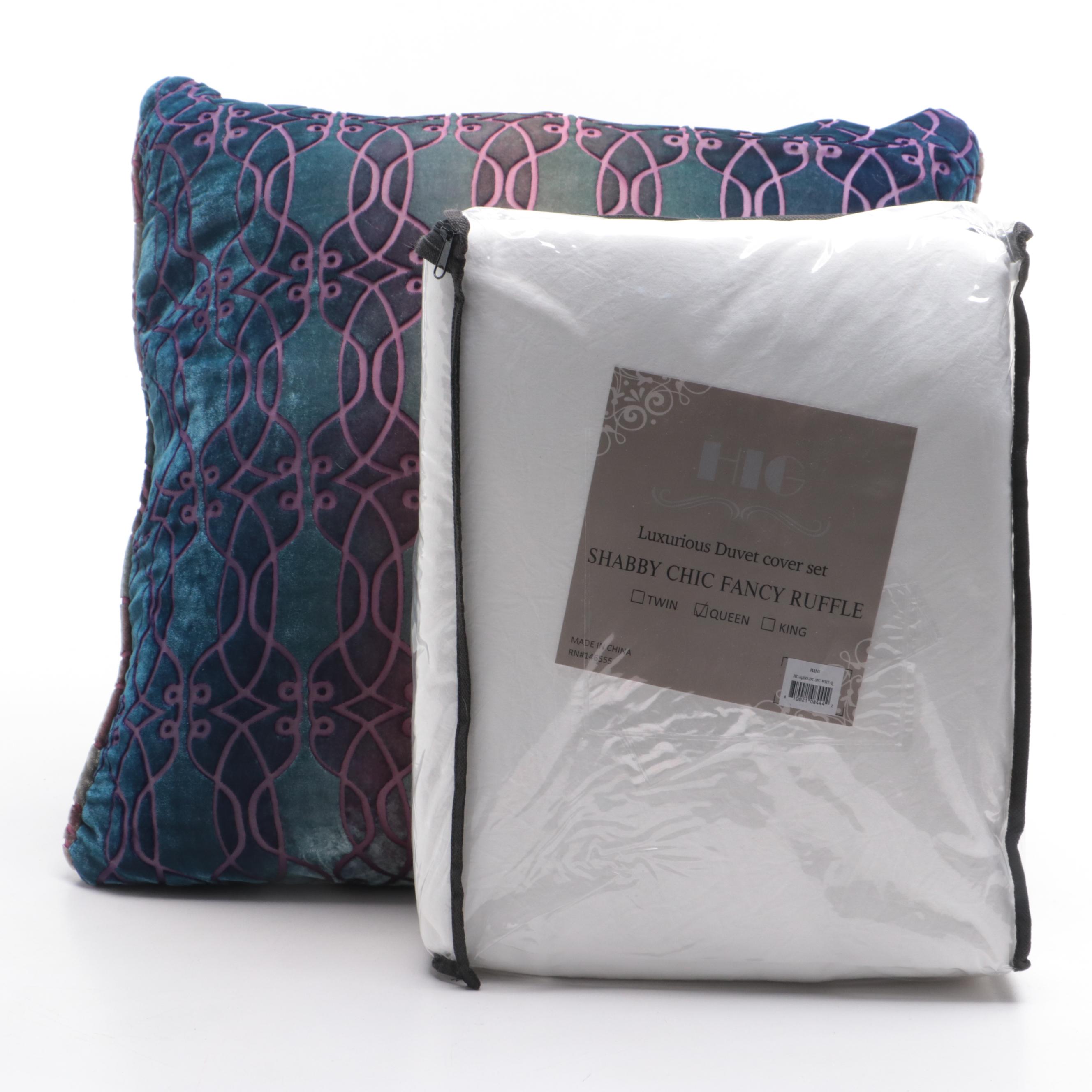 Kevin O'Brien Studio Velvet Pillow and HIG Microfiber Queen Size Cover Set