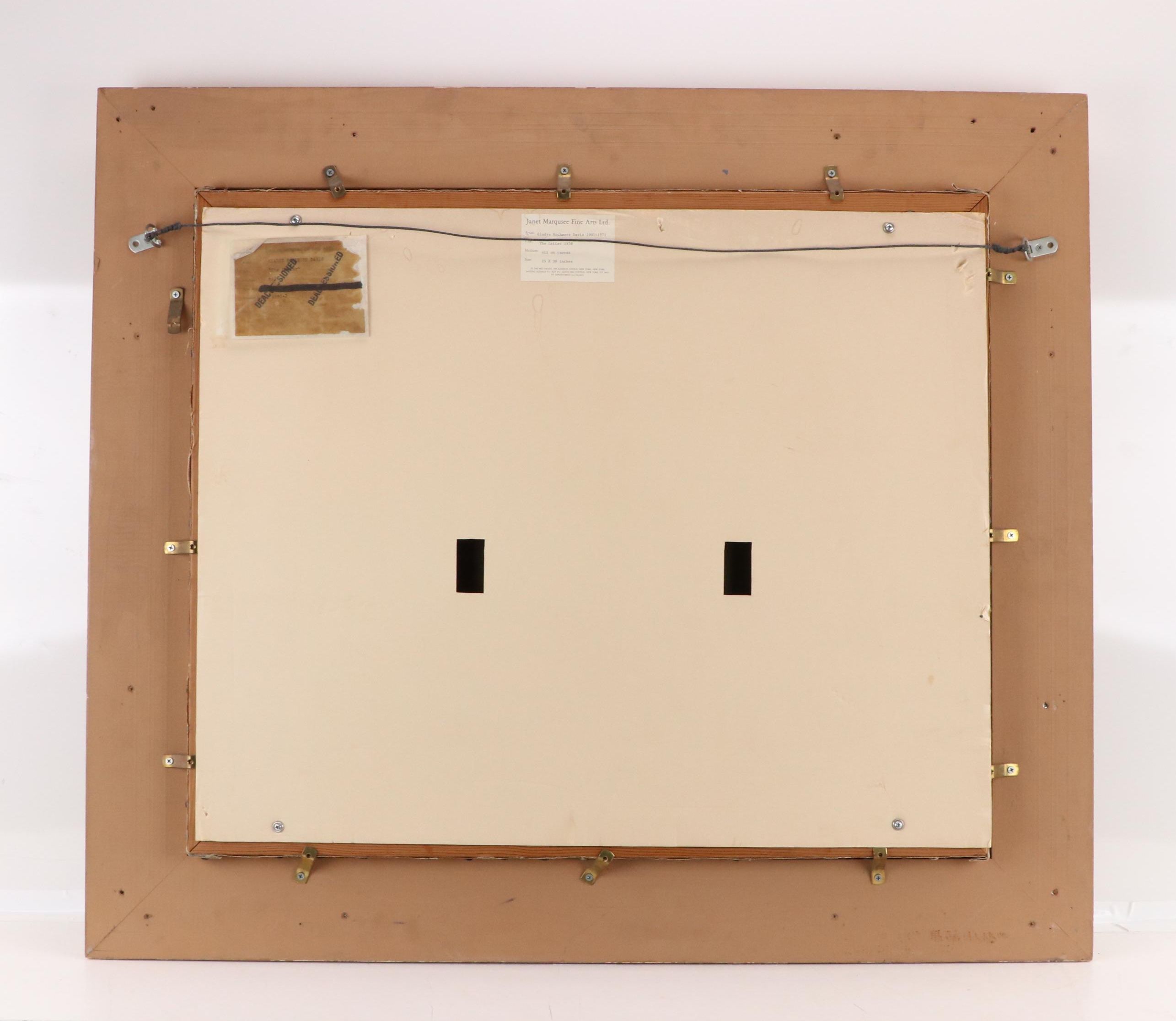 Gladys Rockmore Davis Oil Painting "The Letter," 1945