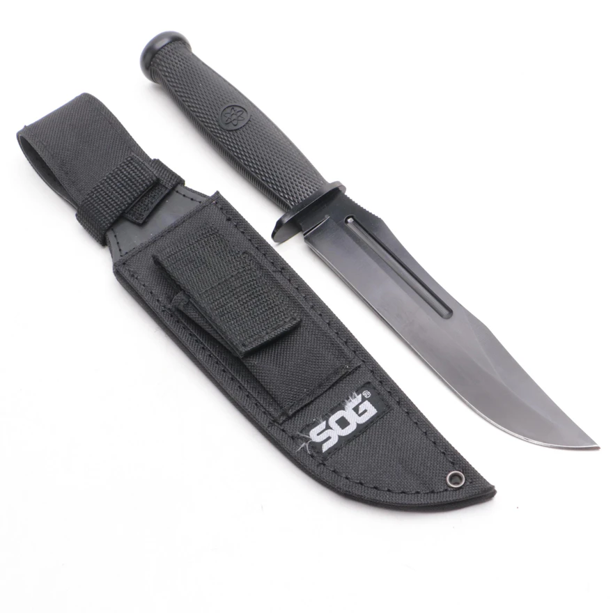 SOG Specialty Knives Stainless and Matte Black Fixed Blade Knives and ...