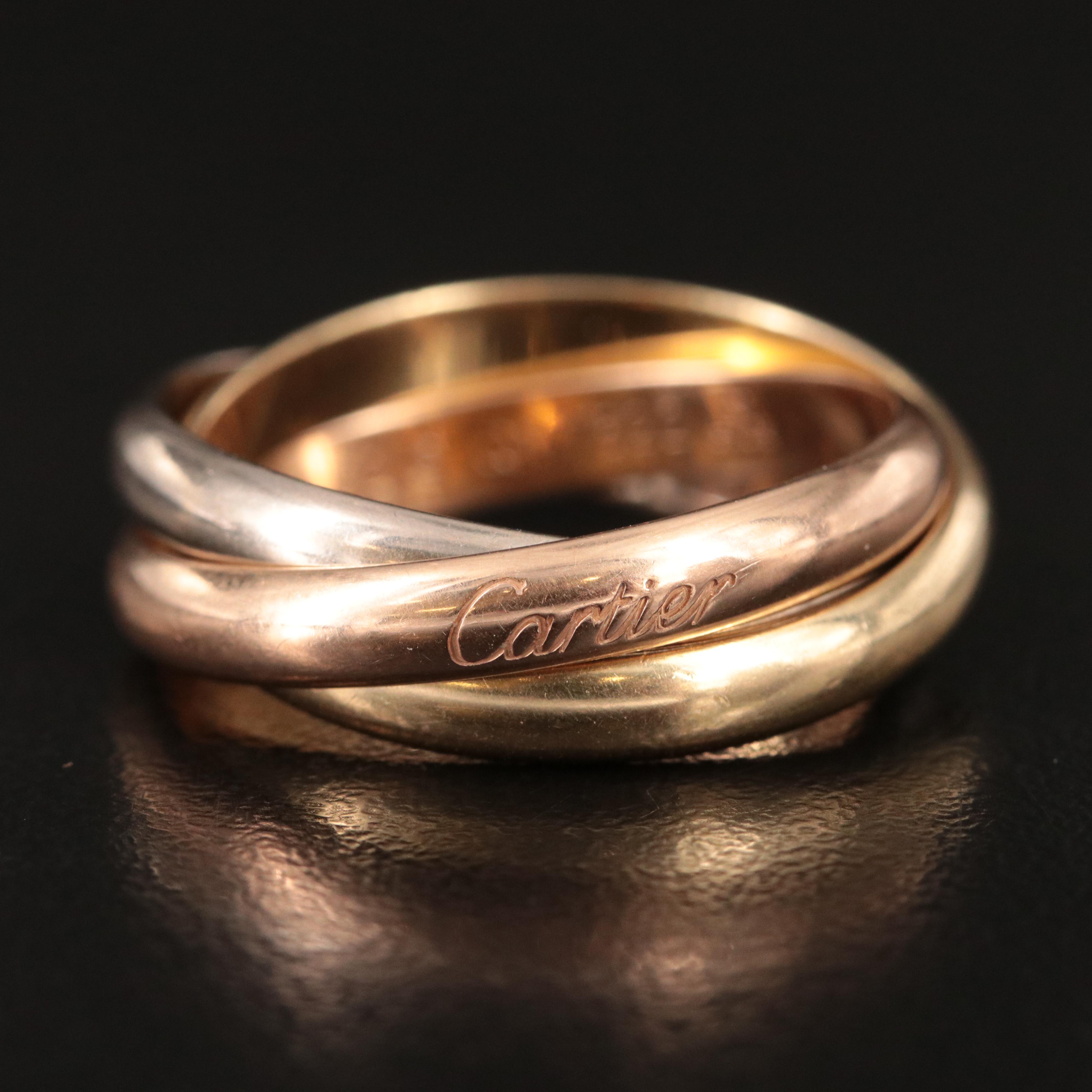Cartier Trinity 18K Tri-Color Gold Ring