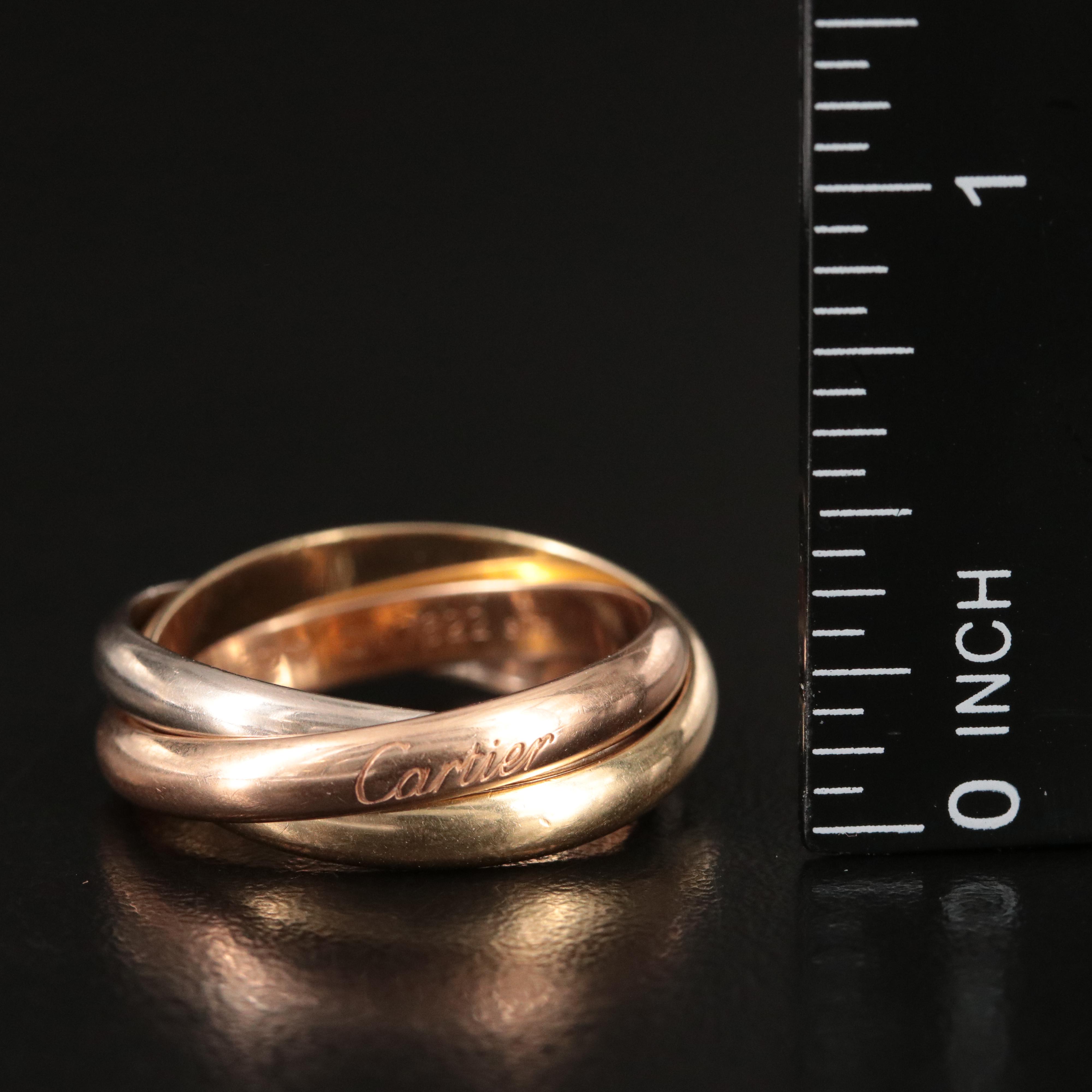 Cartier Trinity 18K Tri-Color Gold Ring