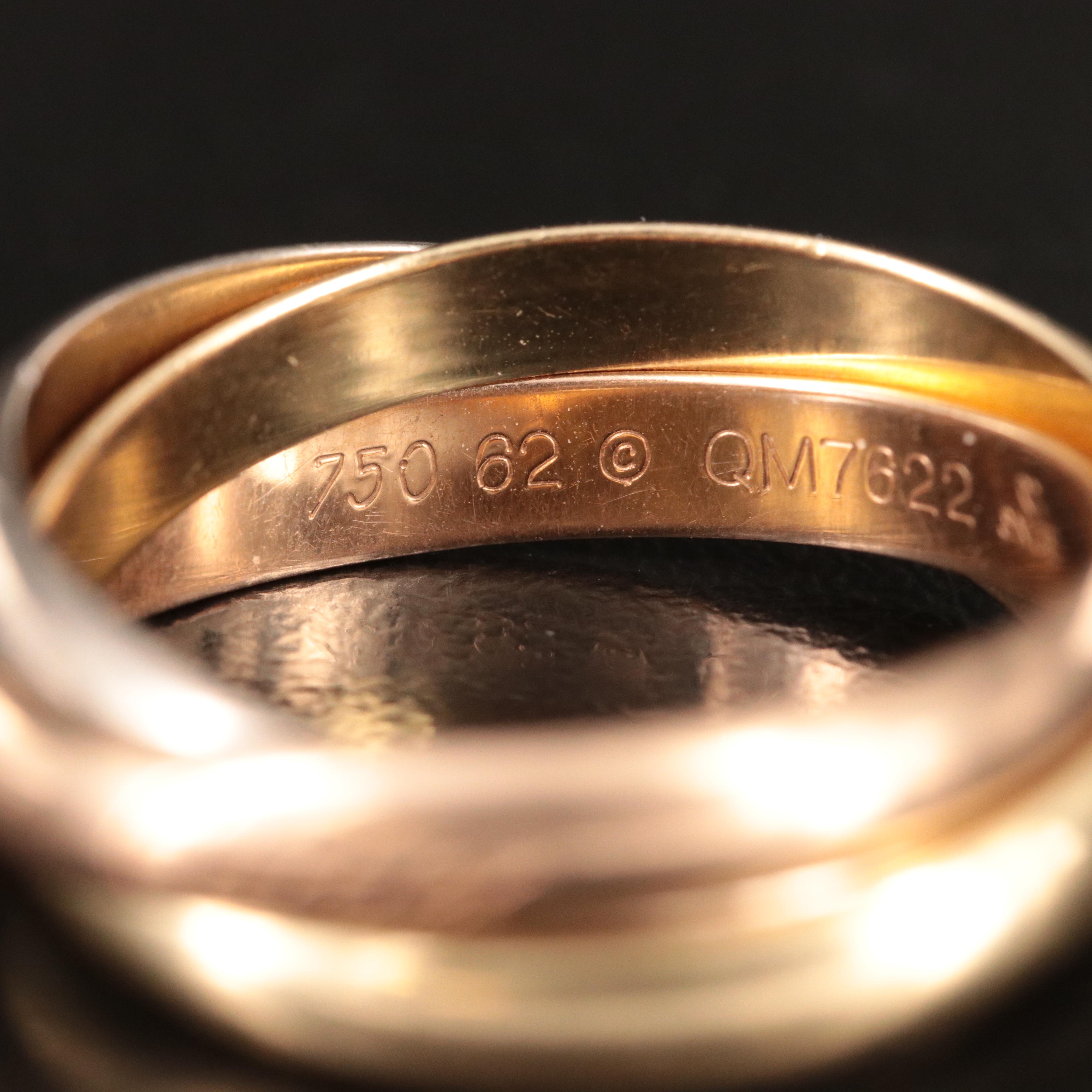 Cartier Trinity 18K Tri-Color Gold Ring