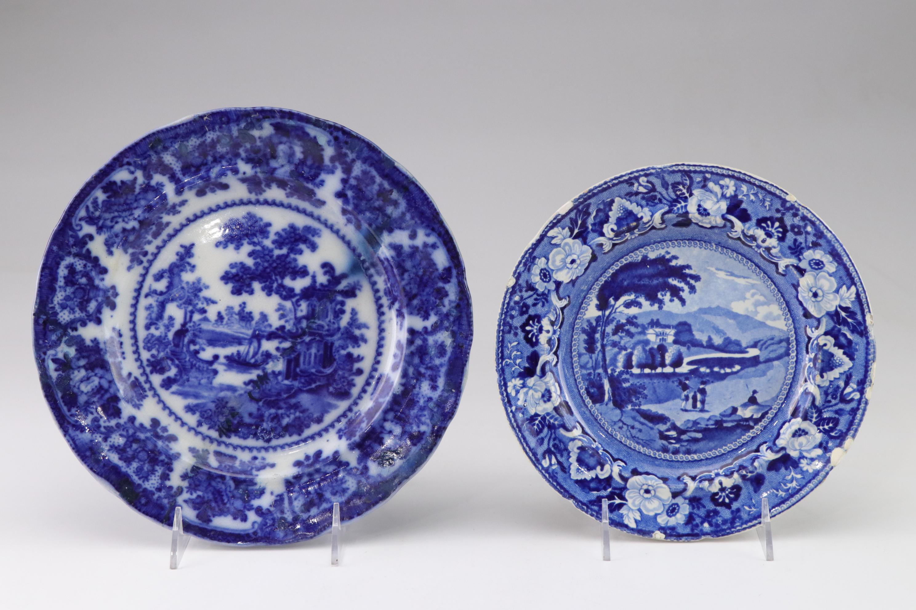 Duck on Basket Tureen with Blue and White Ceramics