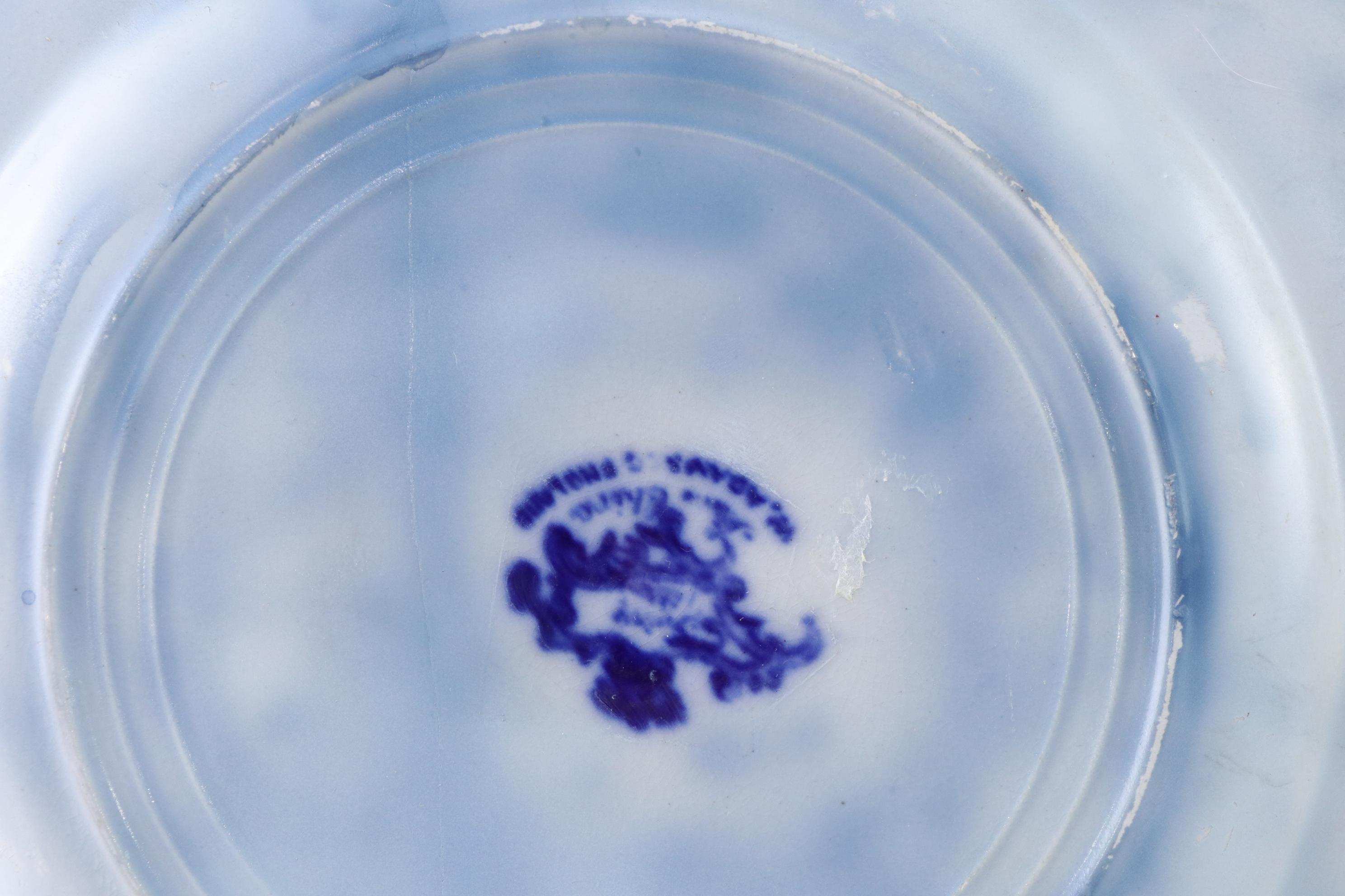 Duck on Basket Tureen with Blue and White Ceramics