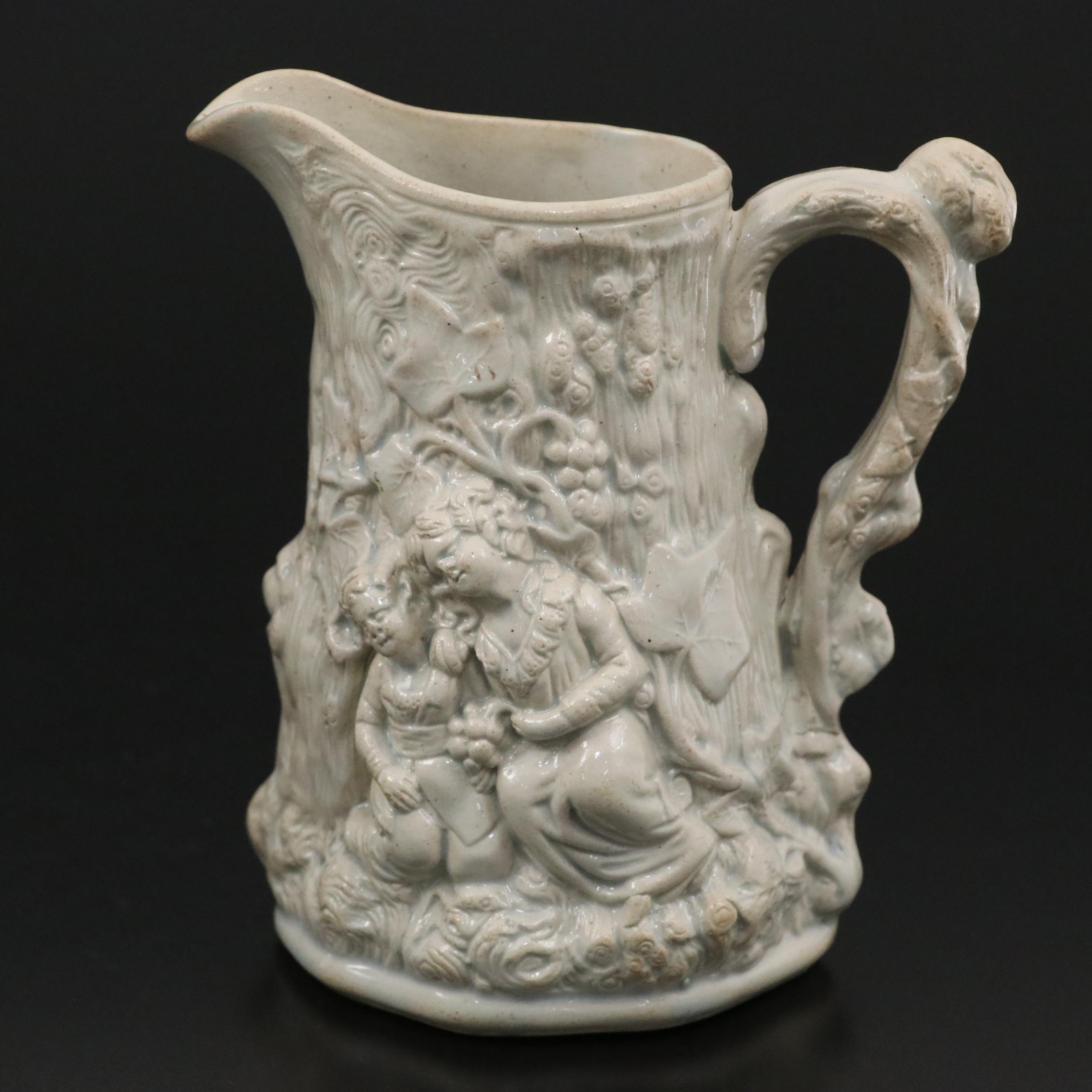 Pinder Bourne Babes in the Woods and Other English Parian Relief Molded Jugs