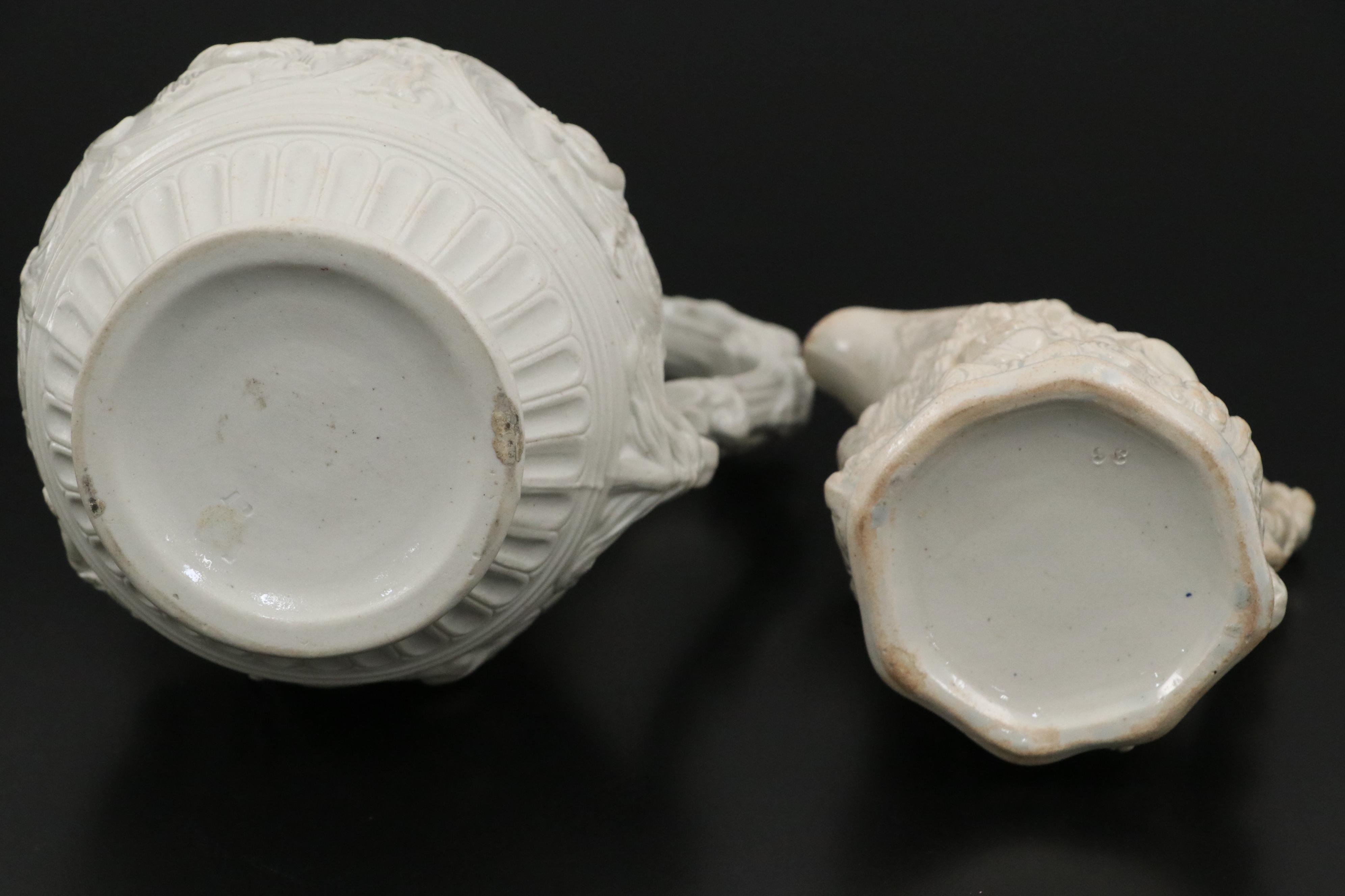 Pinder Bourne Babes in the Woods and Other English Parian Relief Molded Jugs