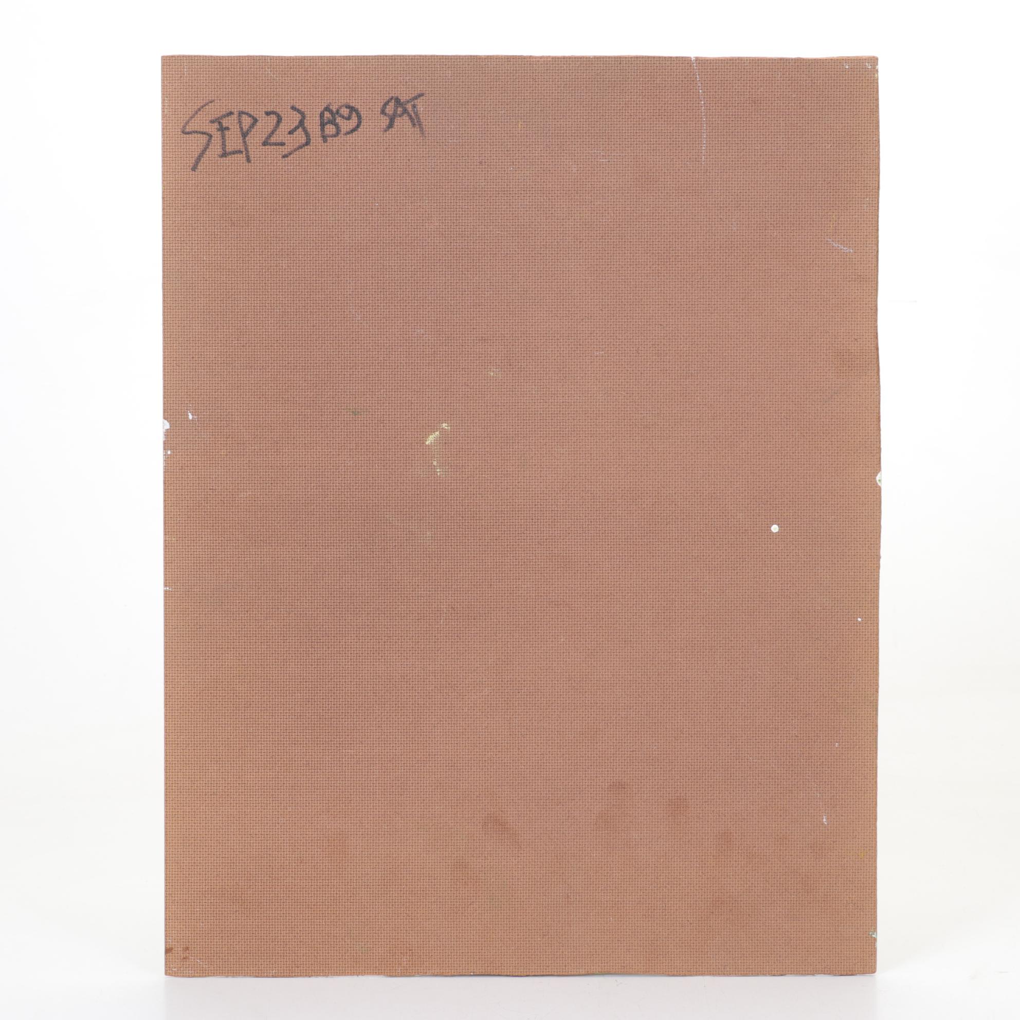 Bob Ragland Plein Air Landscape Oil Painting of Wildflowers, 1989