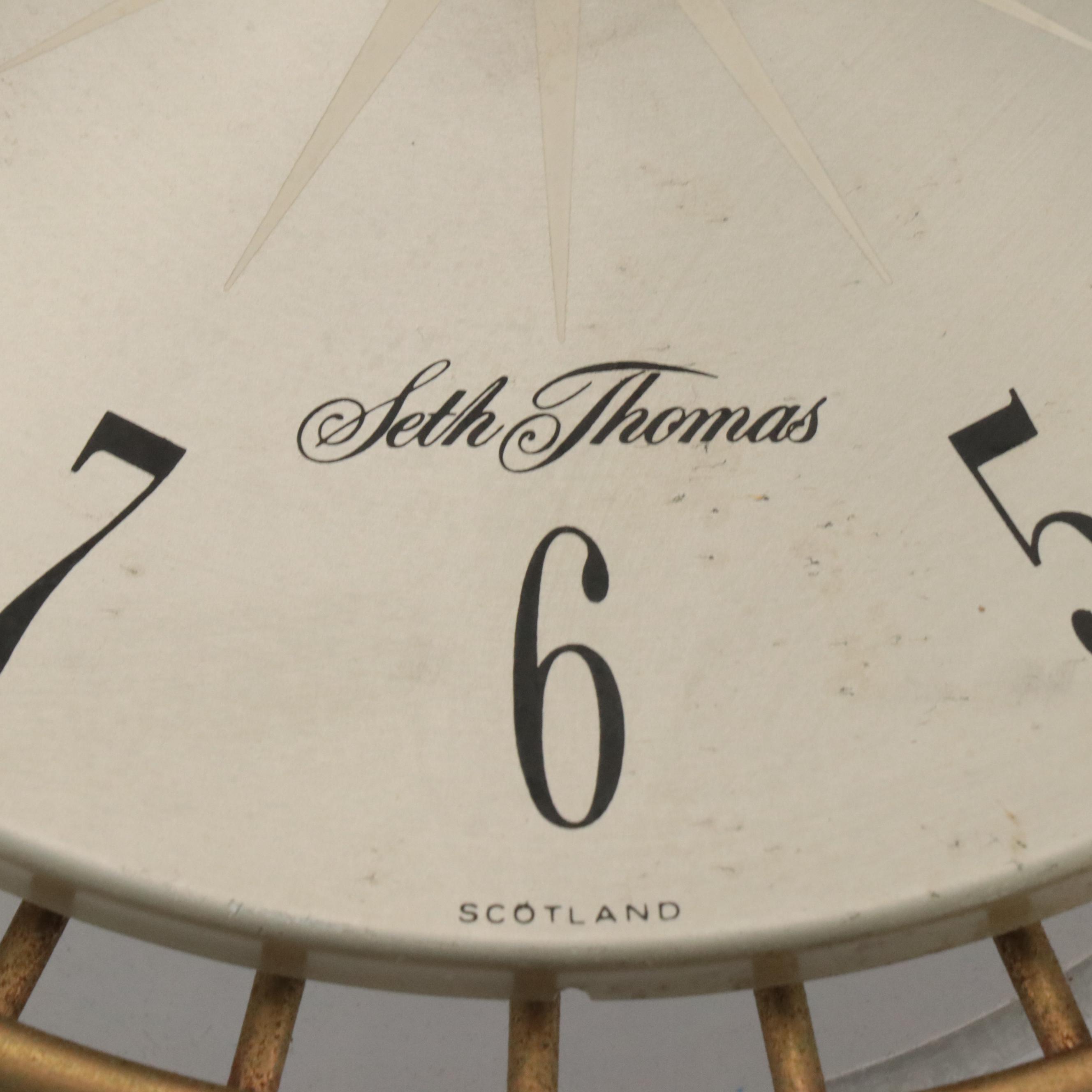 Seth Thomas Mid Century Modern Wall Clock