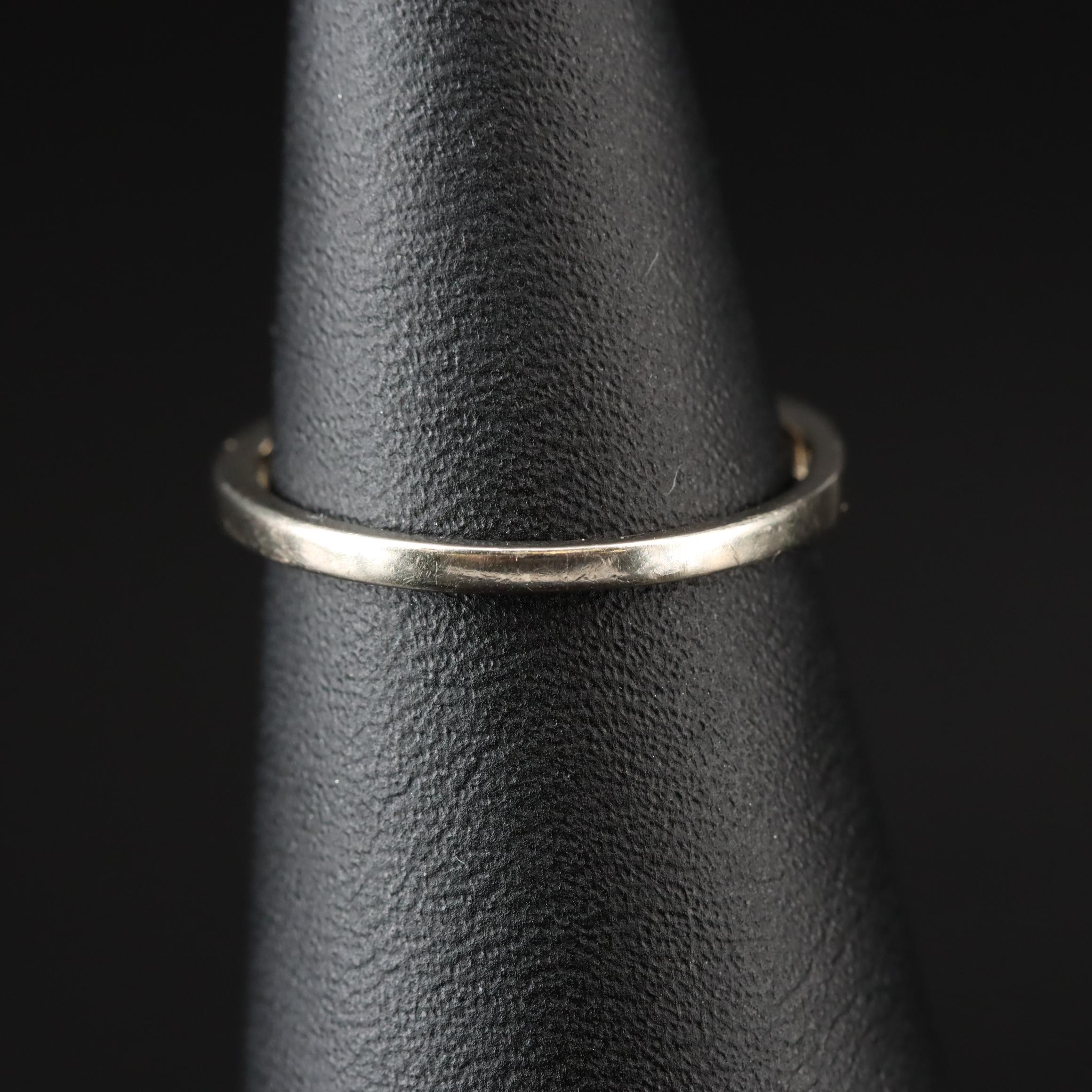 Art Deco Platinum and 14K 0.67 CTW Diamond  Ring