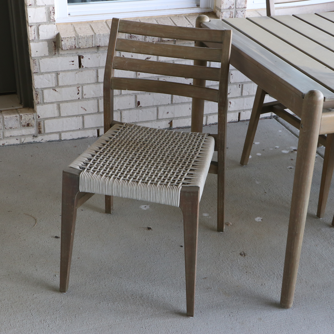 Four Hands "Rosen" Outdoor Dining Table with Six "Audra" Dining Chairs