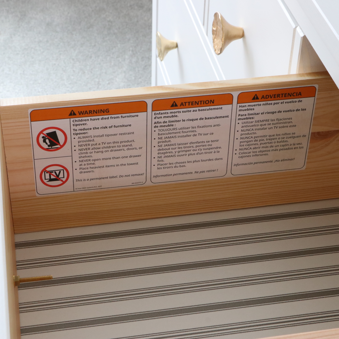 IKEA "Hemnes" White Eight-Drawer Dresser