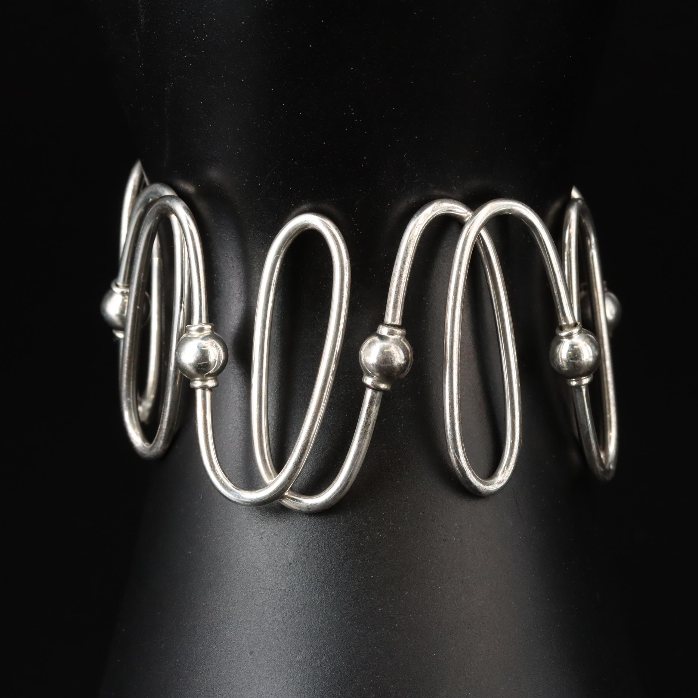 Tiffany & Co. Millennium 2000 Sterling Spiral Link Bracelet