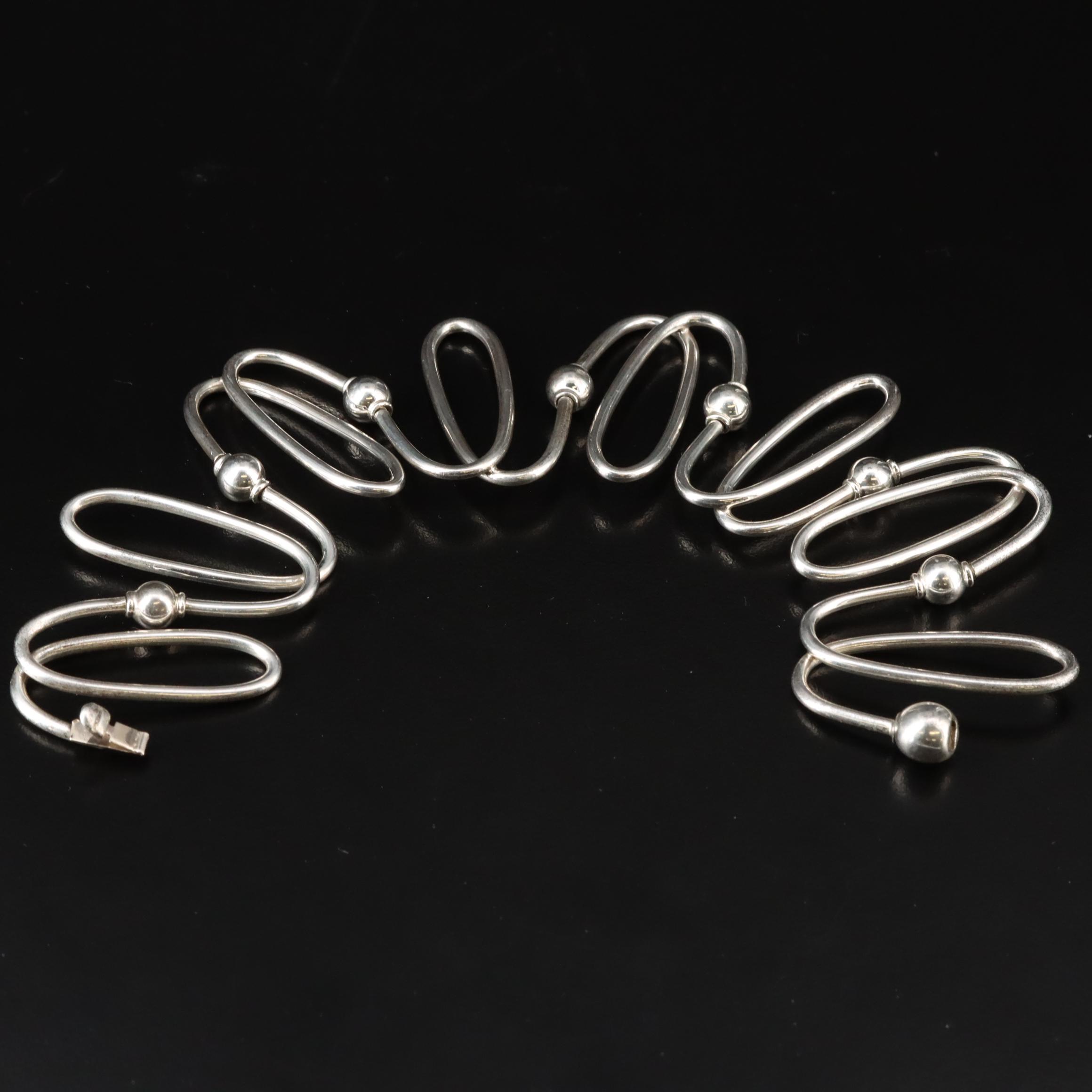 Tiffany & Co. Millennium 2000 Sterling Spiral Link Bracelet
