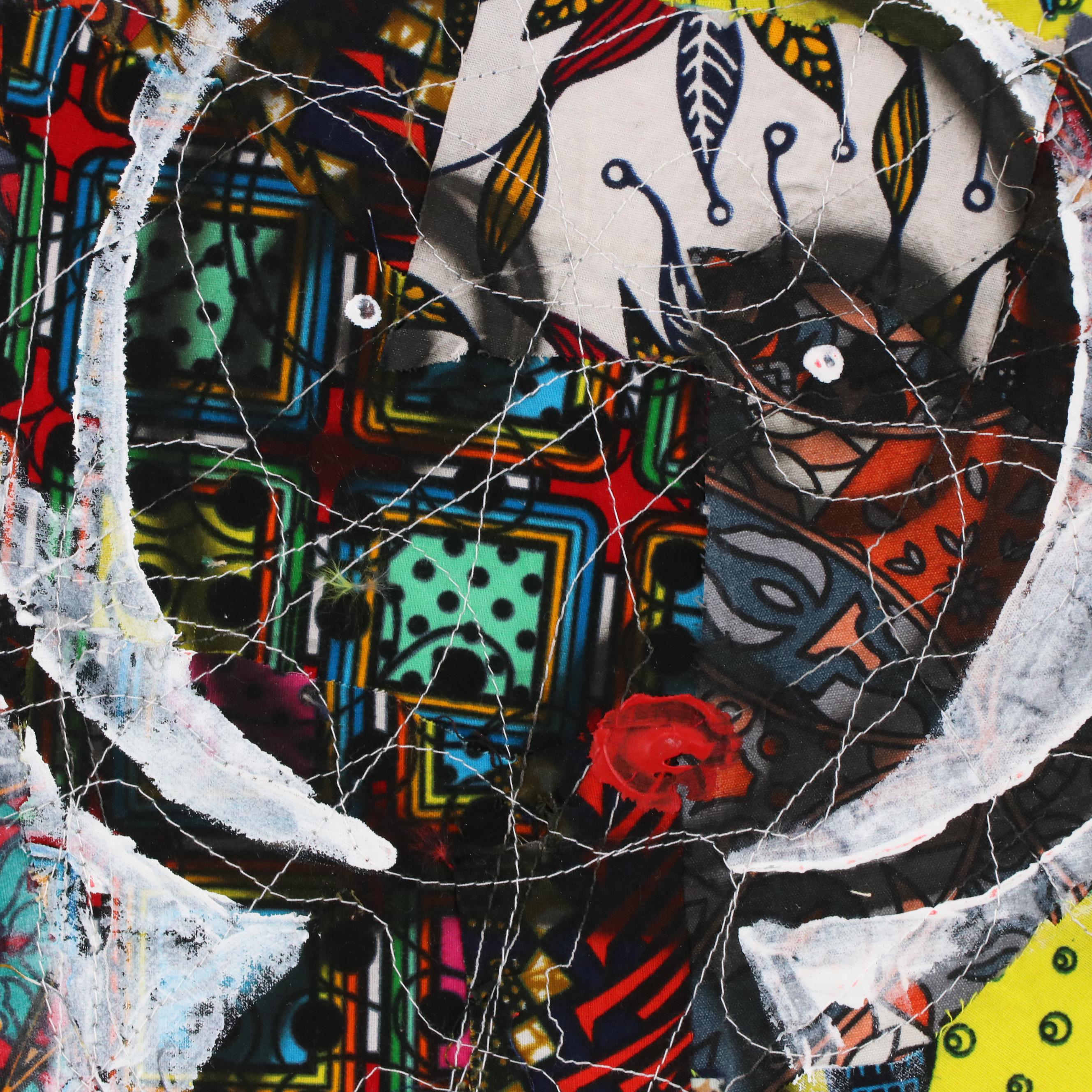 Abiola Idowu Figurative Mixed Media Painting "My Joy," 2024