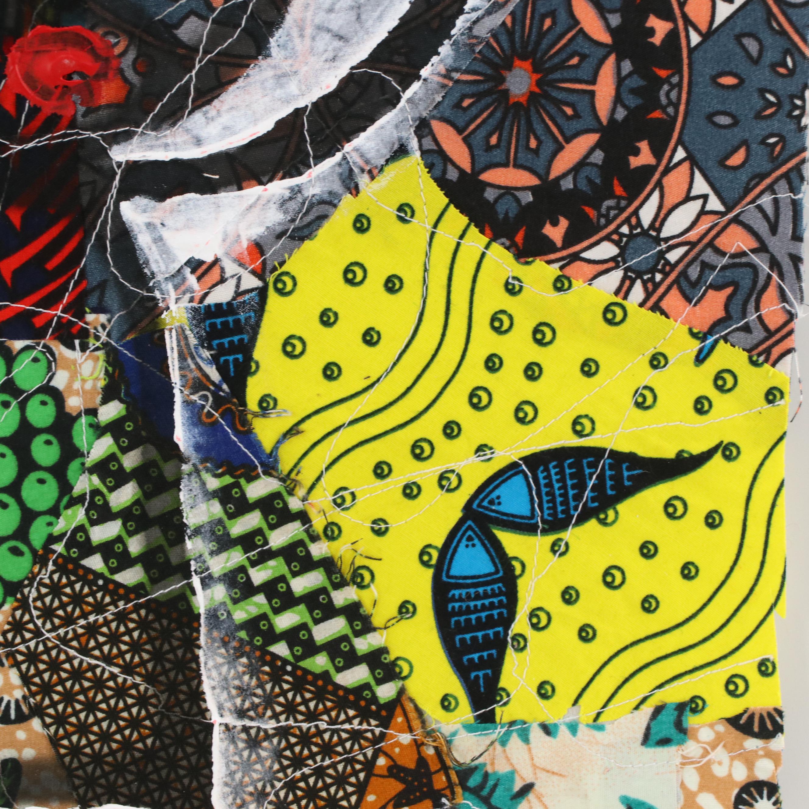 Abiola Idowu Figurative Mixed Media Painting "My Joy," 2024