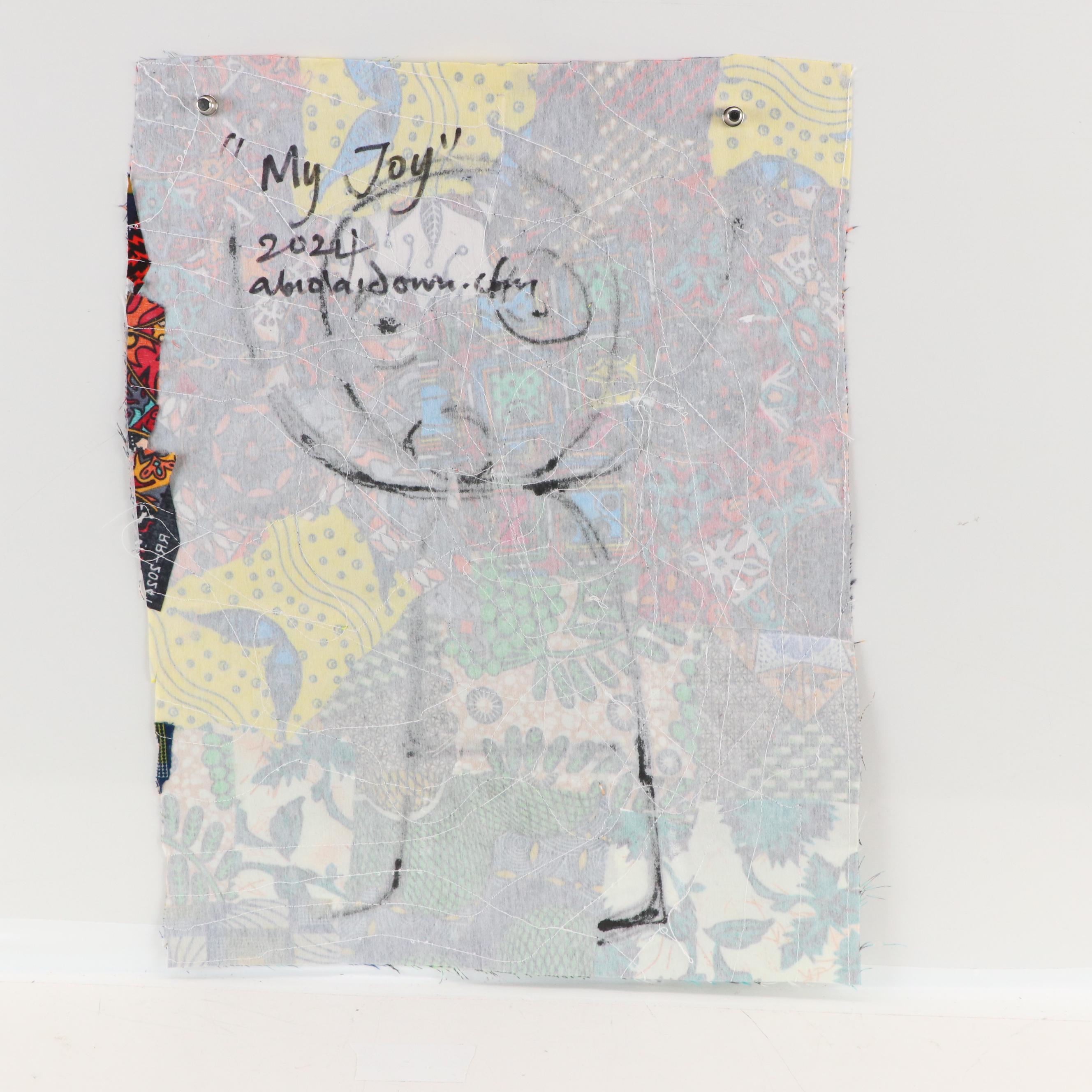 Abiola Idowu Figurative Mixed Media Painting "My Joy," 2024