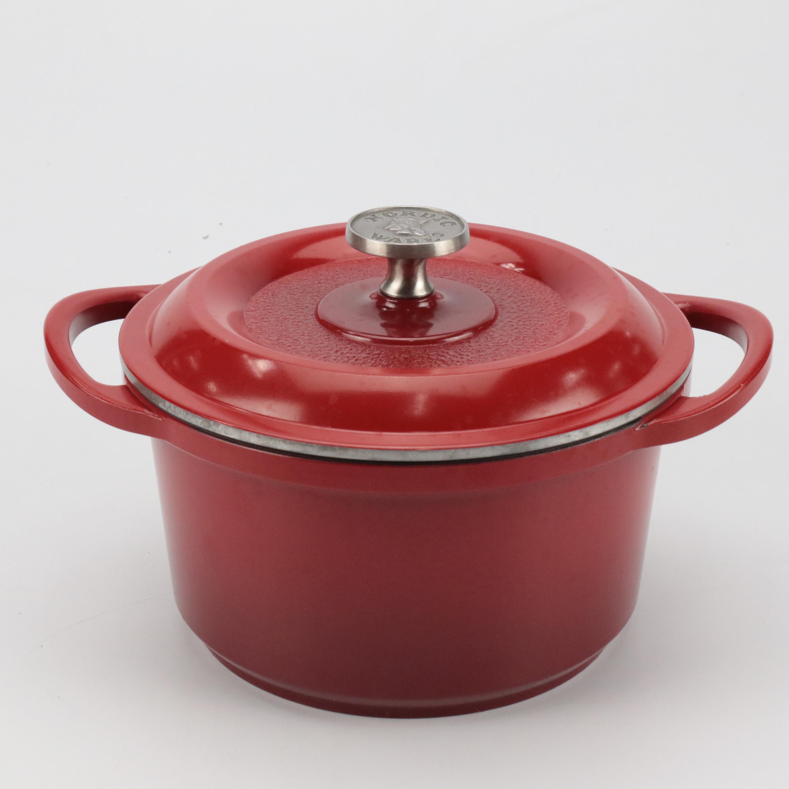 Nordic Ware Enameled Cast Aluminum Dutch Ovens with Other Stoneware Soup Bowls