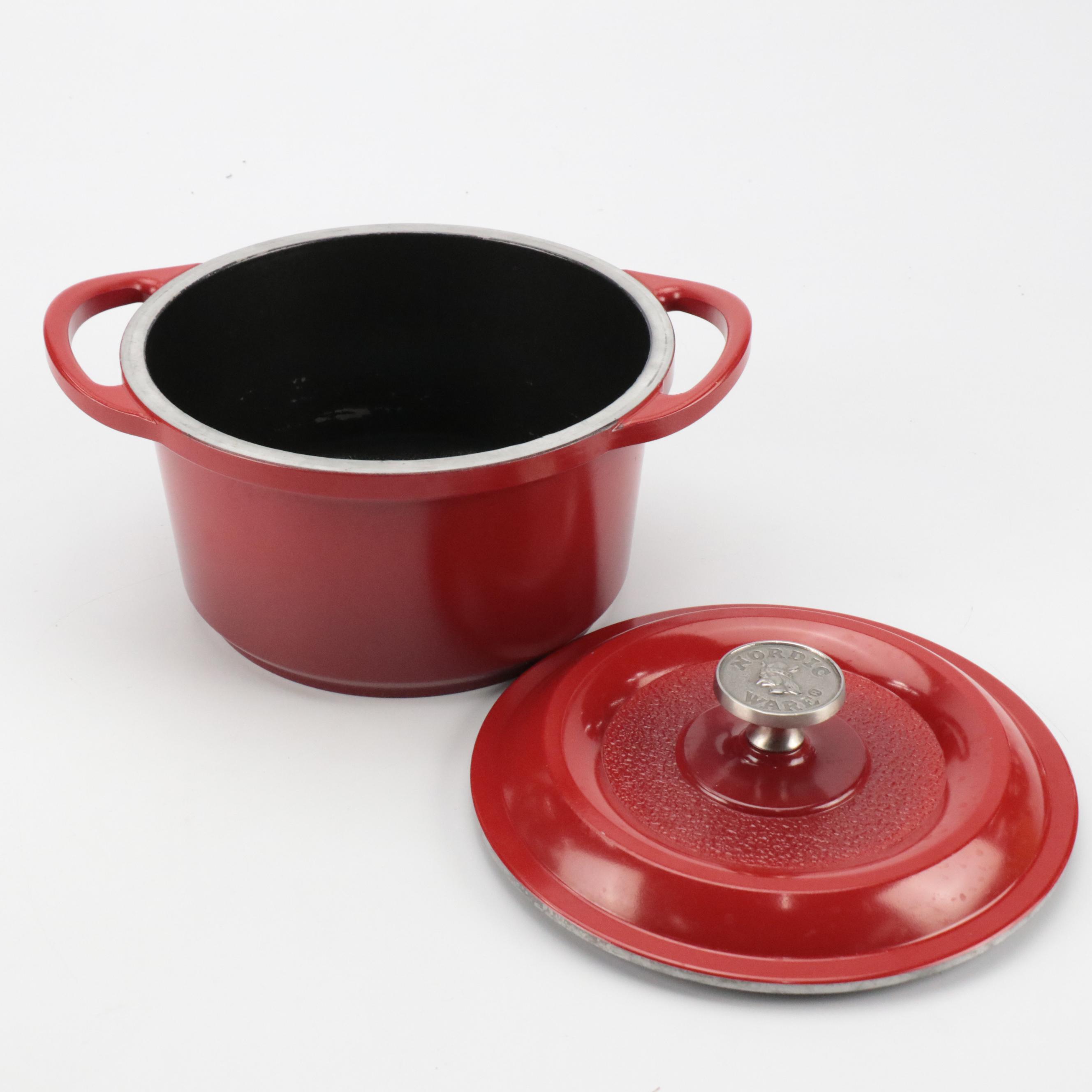 Nordic Ware Enameled Cast Aluminum Dutch Ovens with Other Stoneware Soup Bowls