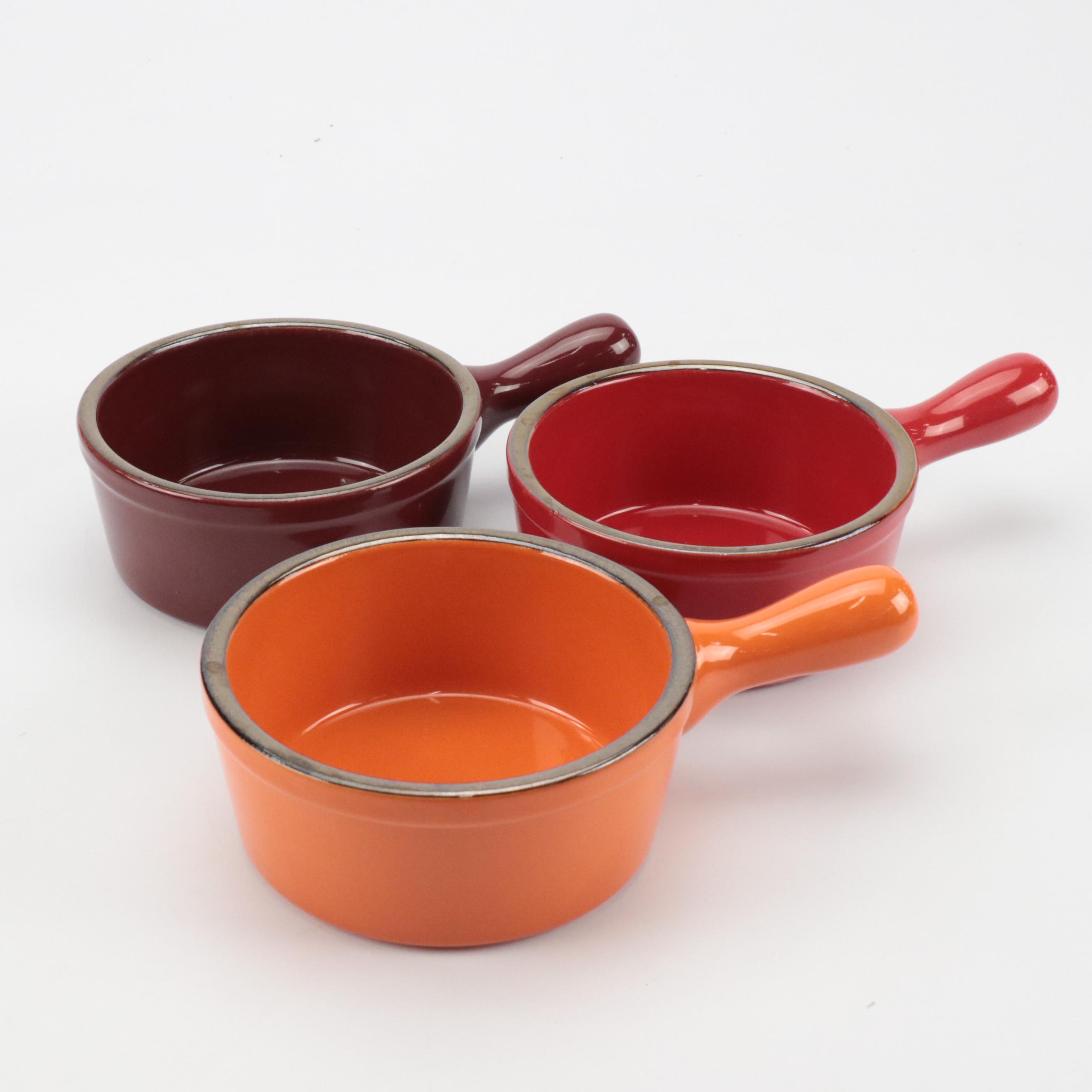 Nordic Ware Enameled Cast Aluminum Dutch Ovens with Other Stoneware Soup Bowls