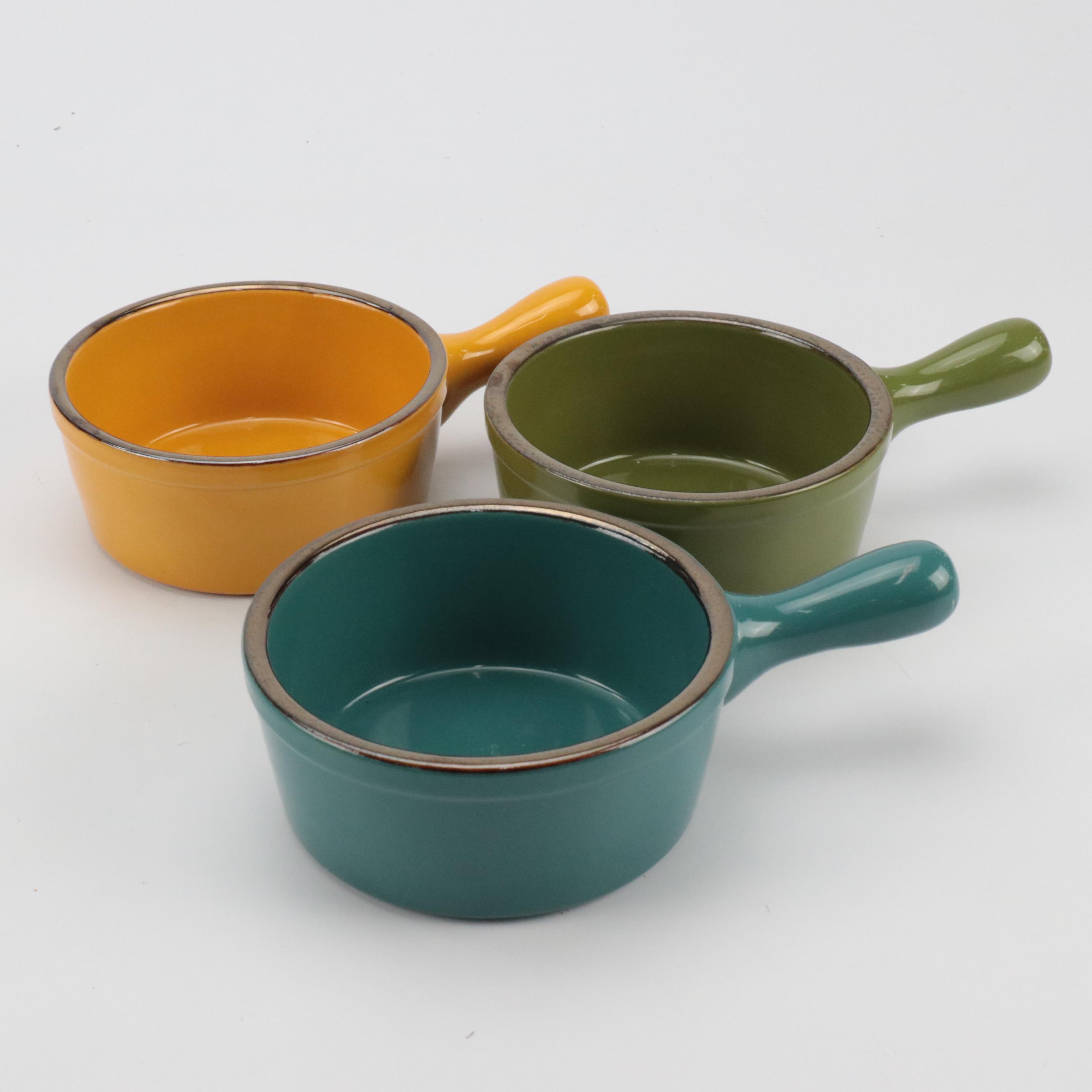 Nordic Ware Enameled Cast Aluminum Dutch Ovens with Other Stoneware Soup Bowls