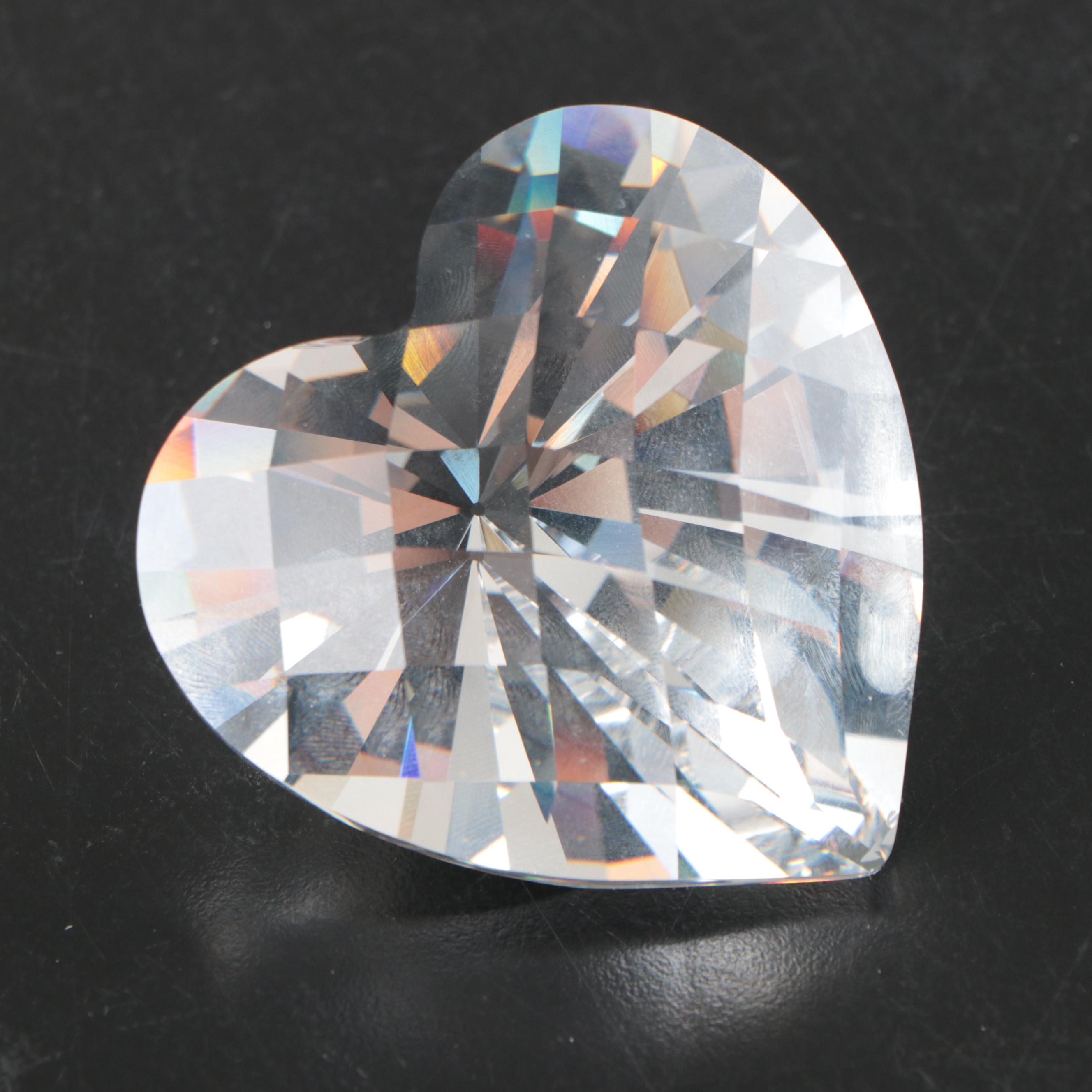 Swarovski Crystal Heart Paperweight with More Crystal Paperweights