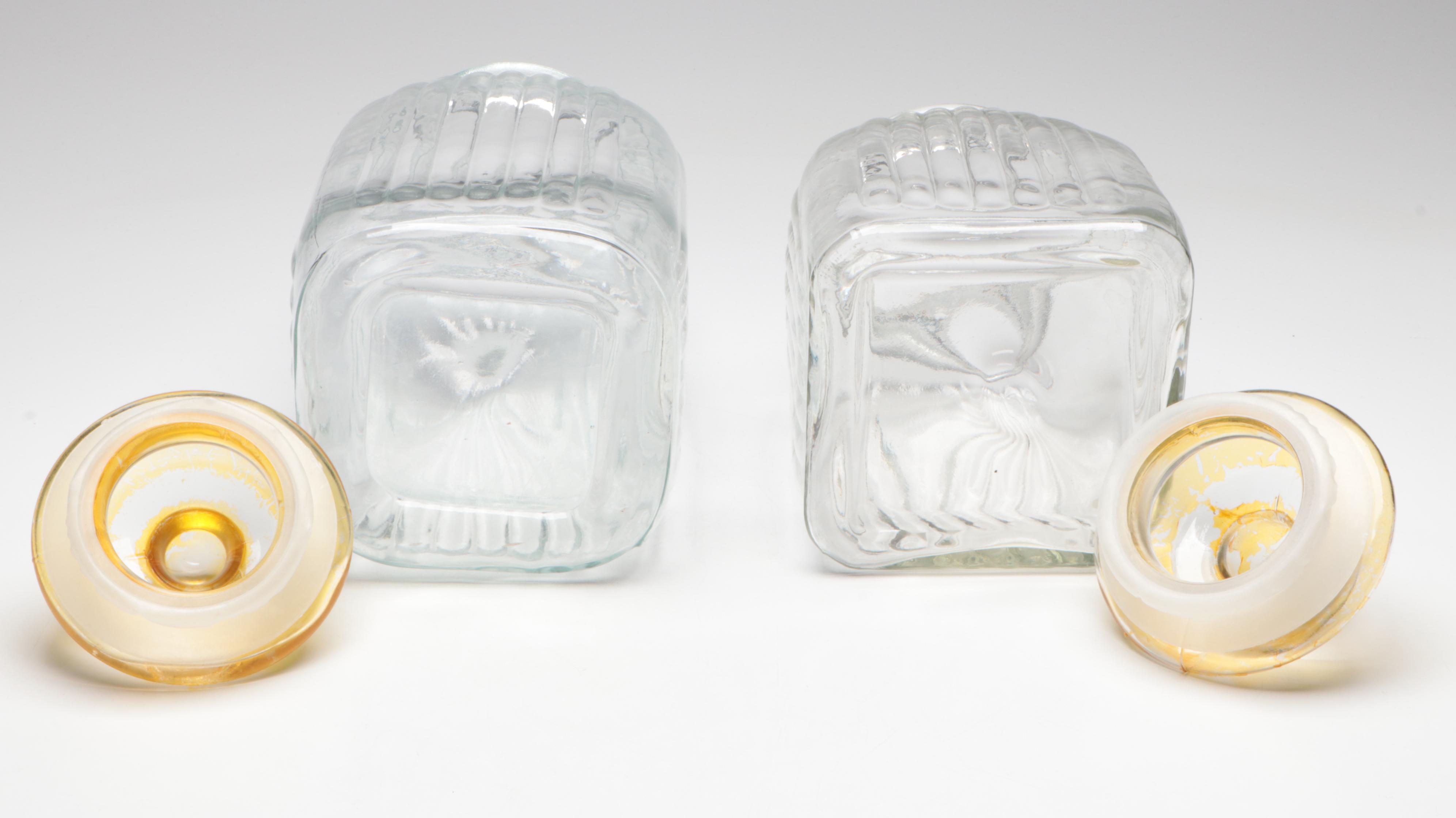 Yellow Top Glass Food Canister Set