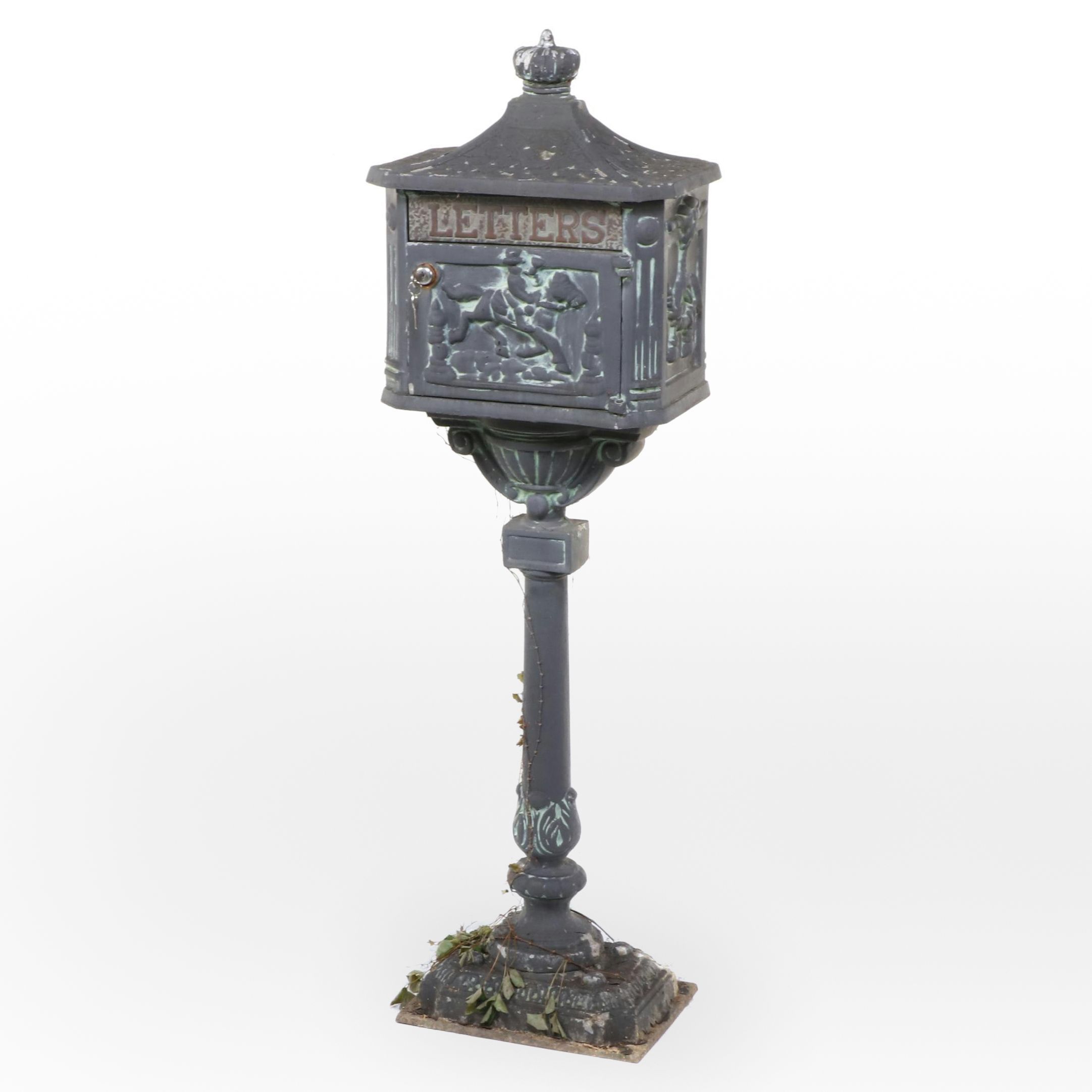 Cast Metal Freestanding Mailbox