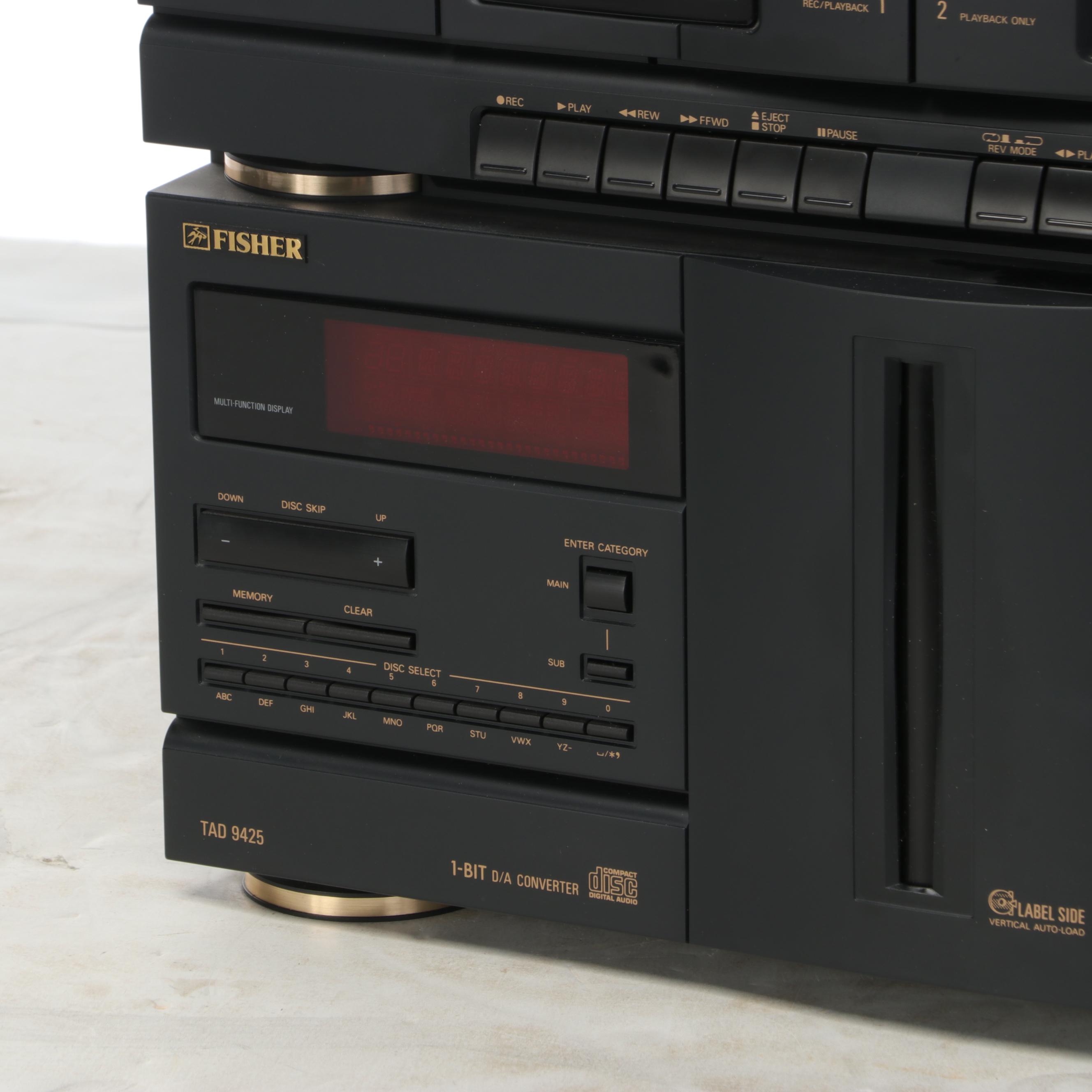 Fisher TAD-9425 Digital High-Fidelity Stereo System with CD Tower