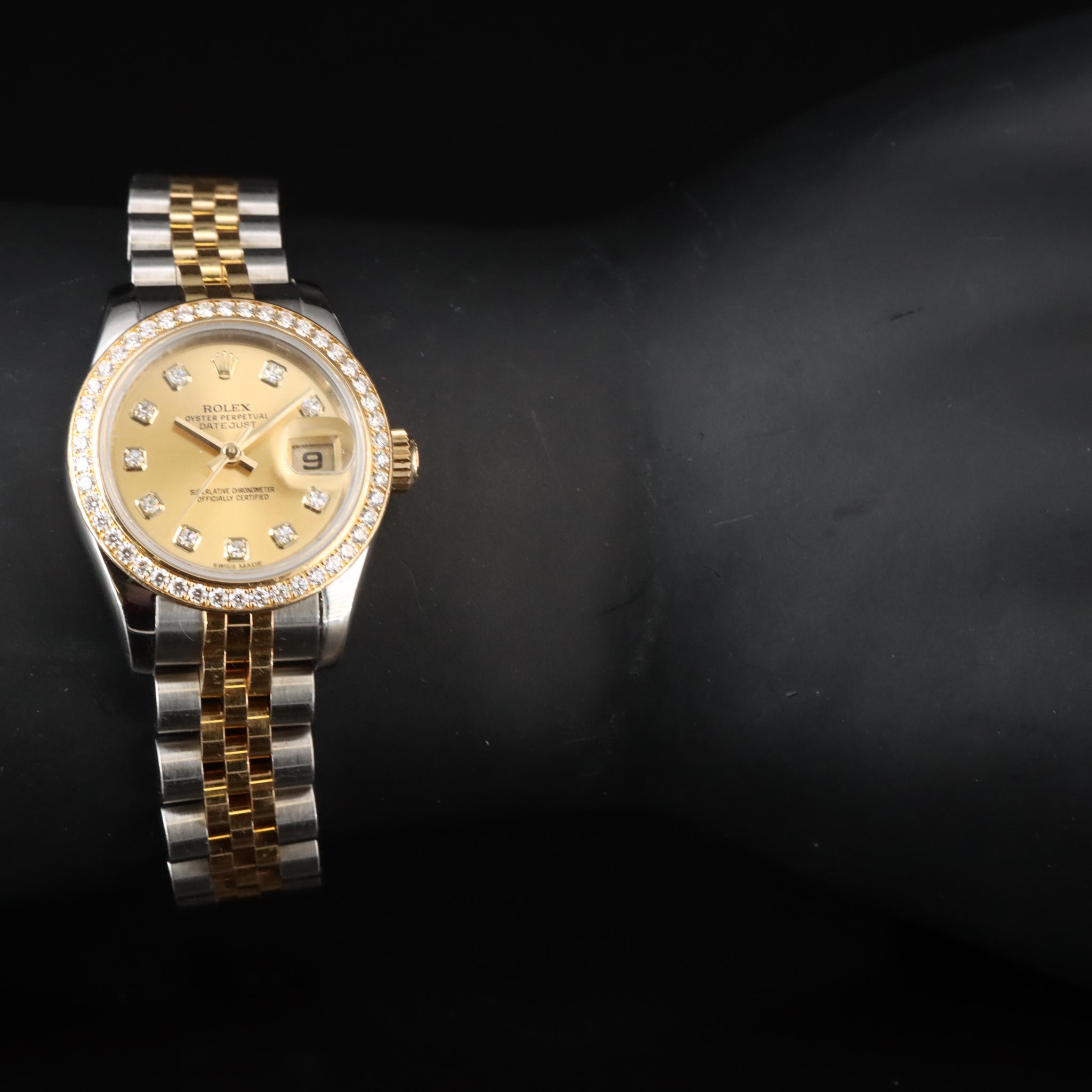 Rolex Factory Diamond Dial and Bezel Datejust Watch