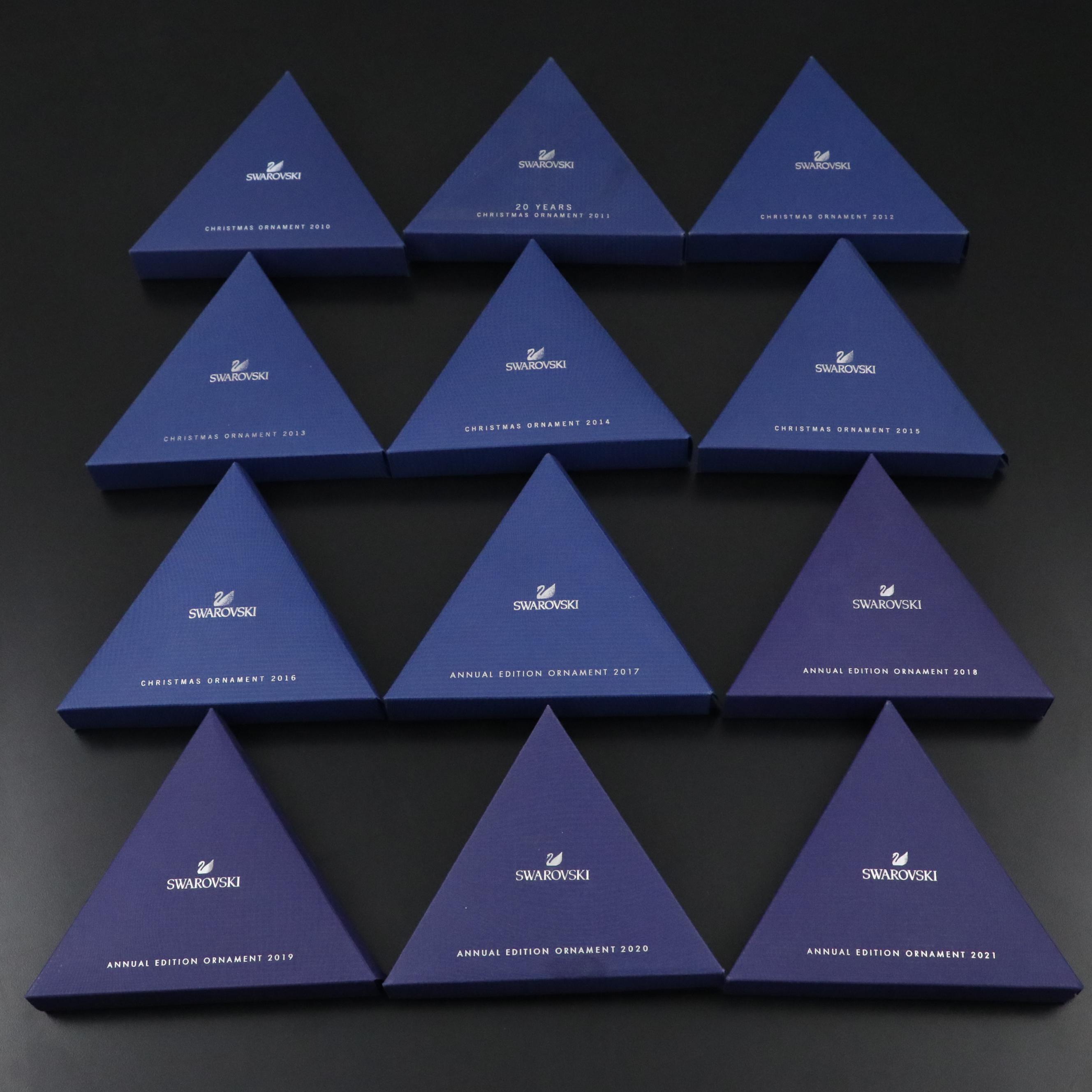 Swarovski Crystal Annual Christmas Ornaments, 2010–2021