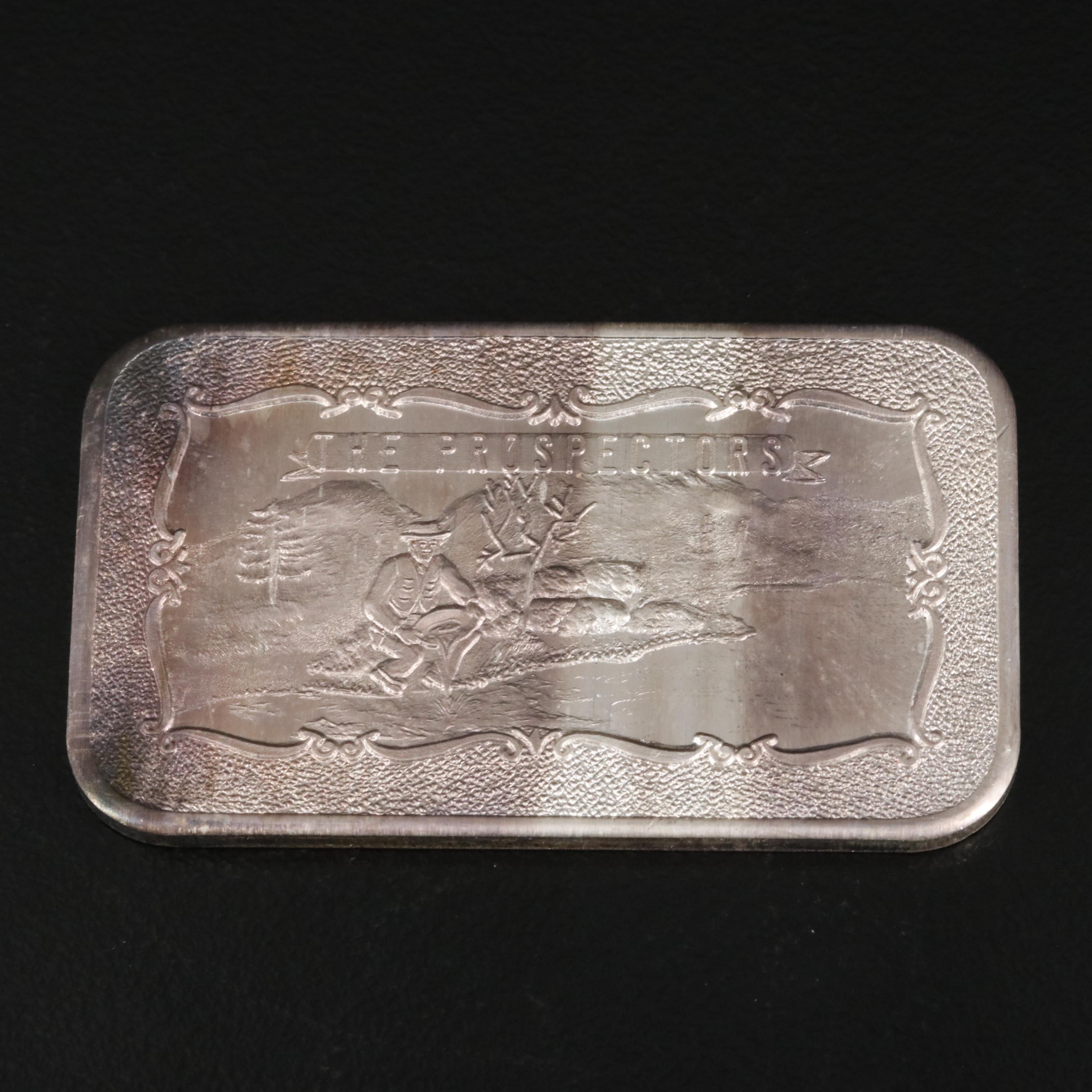 One Ounce .999 Silver Bar the Prospectors by the Mother-Lode Mint